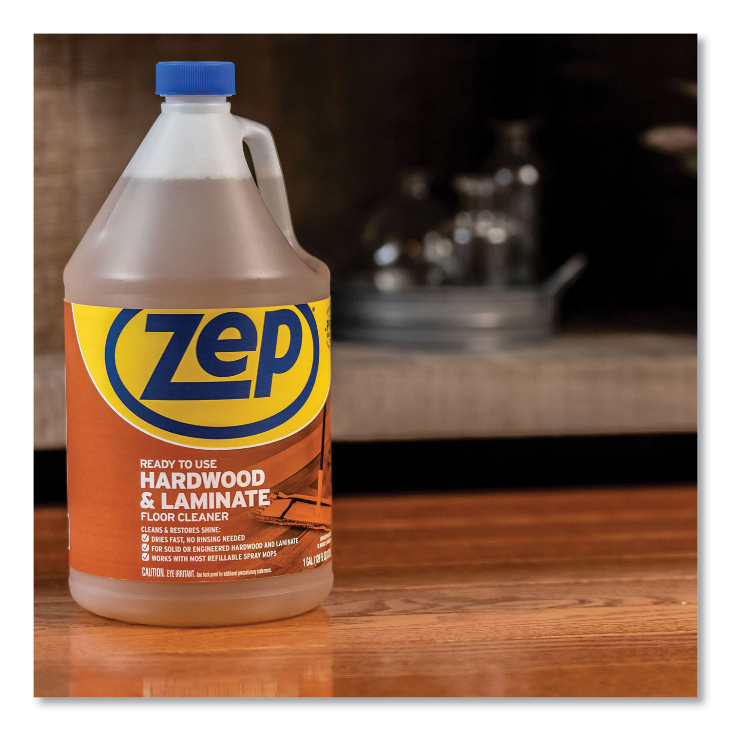 Zep Hardwood and Laminate Cleaner, 1 Gal Bottle - ZPEZUHLF128EA