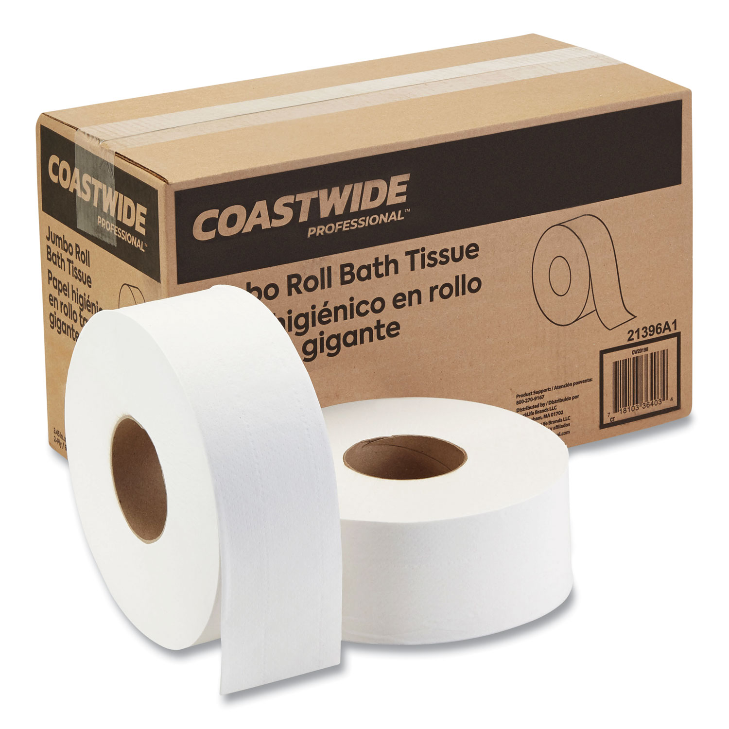 Coastwide Professional™ Recycled 2Ply Jumbo Toilet Paper, Septic Safe