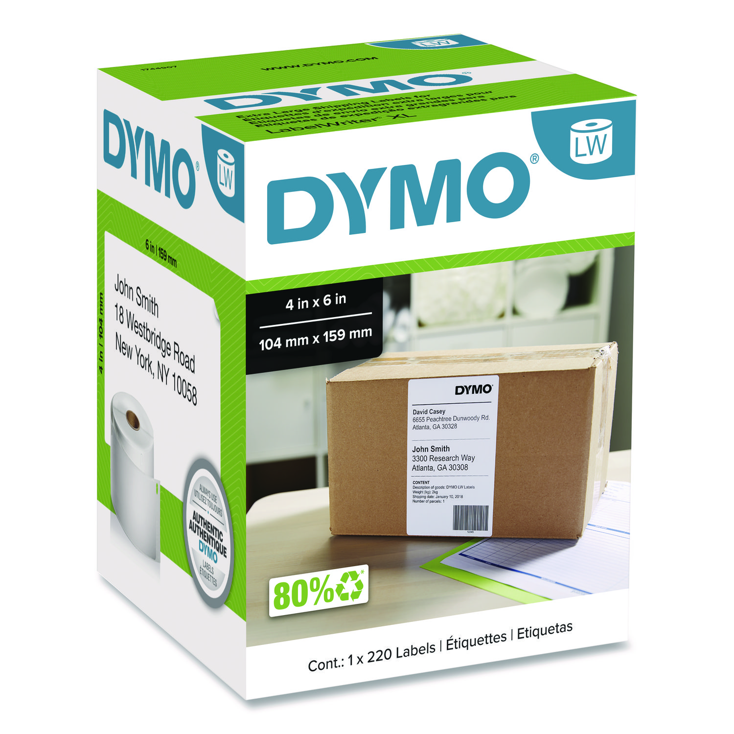 Dymo Appointment Business Cards, White