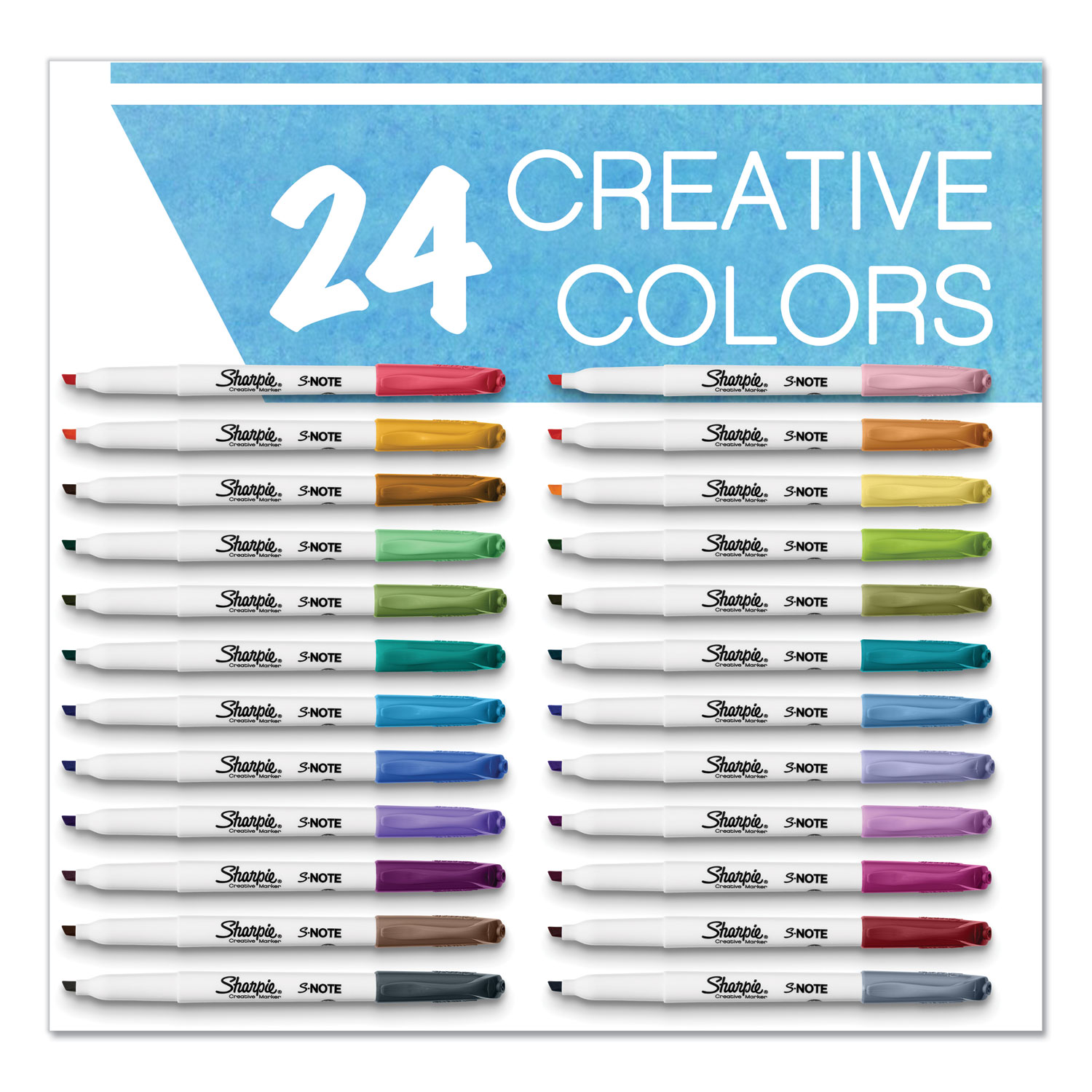 S-Note Creative Markers, Assorted Ink Colors, Chisel Tip, Assorted Barrel  Colors, 12/Pack - Office Express Office Products