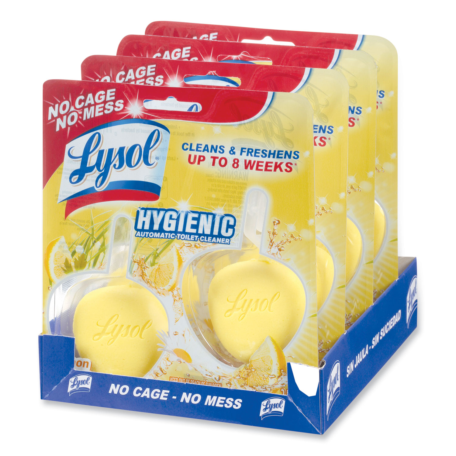 Lysol Automatic In-The-Bowl Toilet Cleaner, Cleans and Freshens Toilet  Bowl, Atlantic Fresh Scent, 2 Count (Pack of 1)