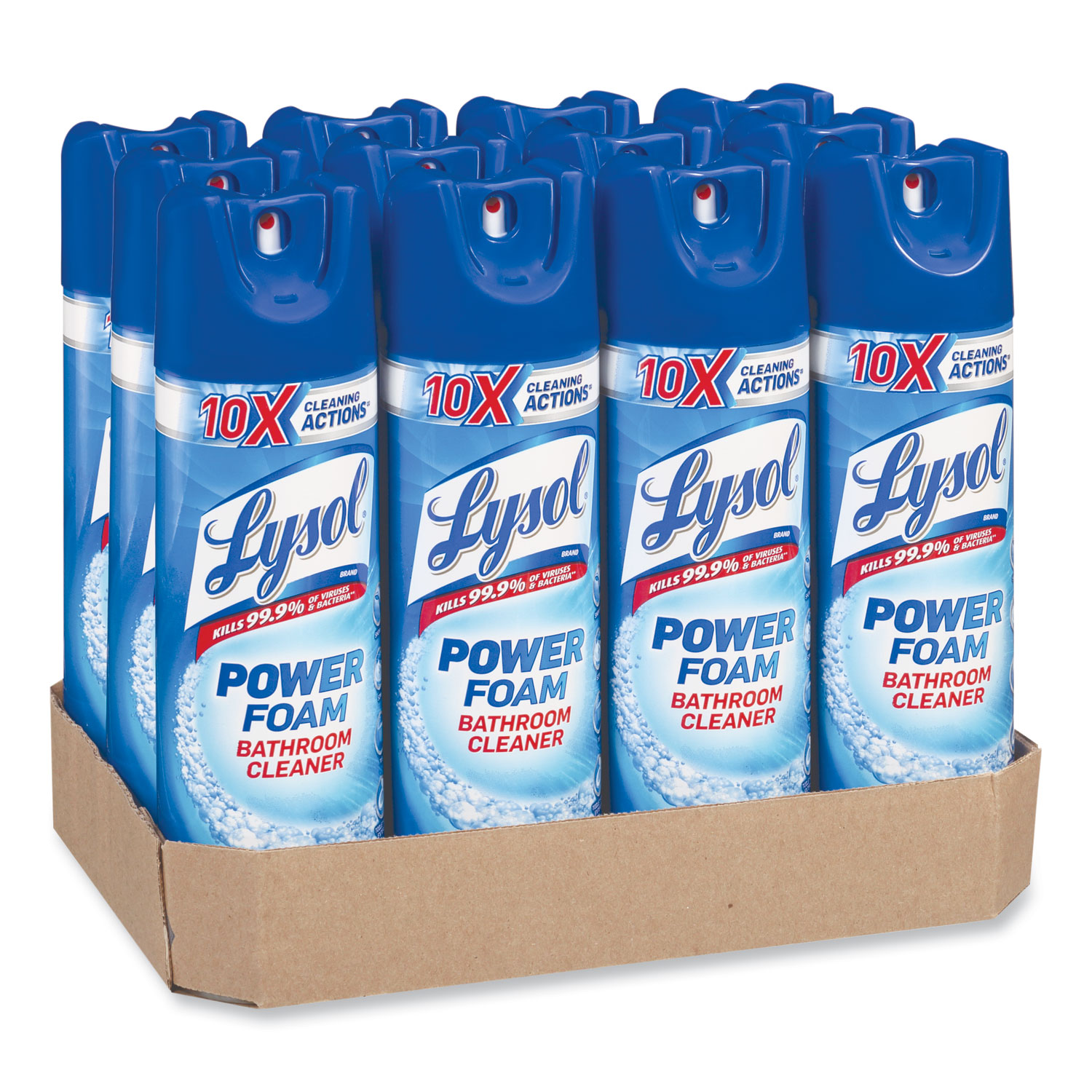 Lysol® Brand Power Foam Bathroom Cleaner 24 Oz Aerosol Spray 12carton All Brite Sales Co Inc 3127