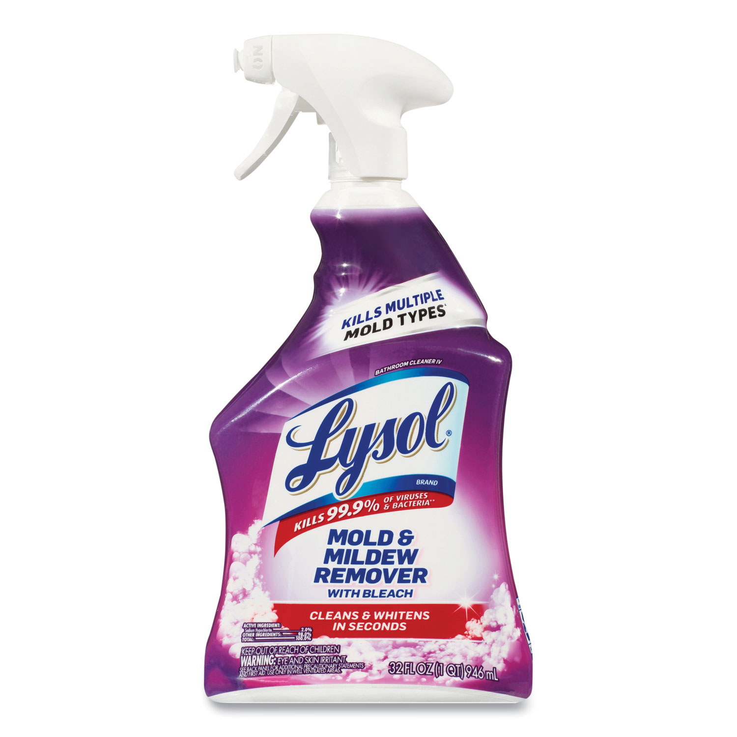 Mold and Mildew Remover with Bleach, 32 oz Spray Bottle, 12/Carton