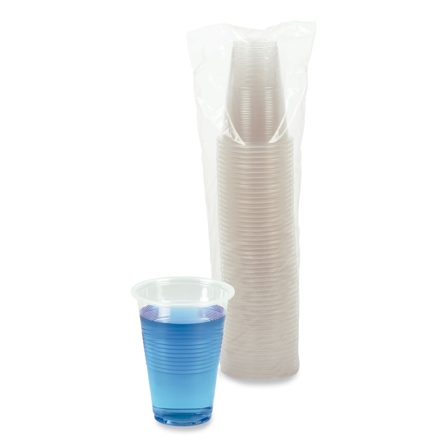 Translucent Plastic Cold Cups, 16 oz, 50/Pack