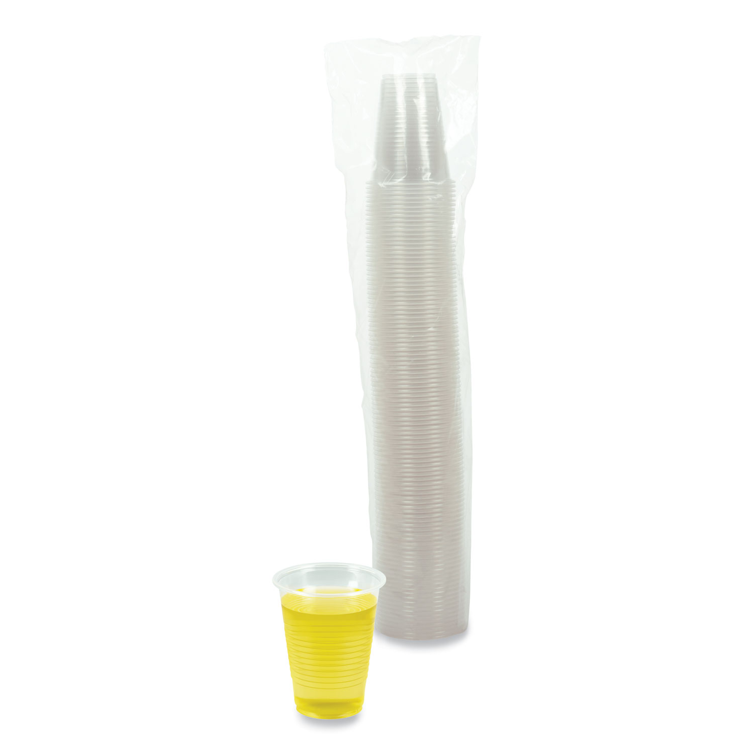 Translucent Plastic Cold Cups, 7 oz, 100/Pack