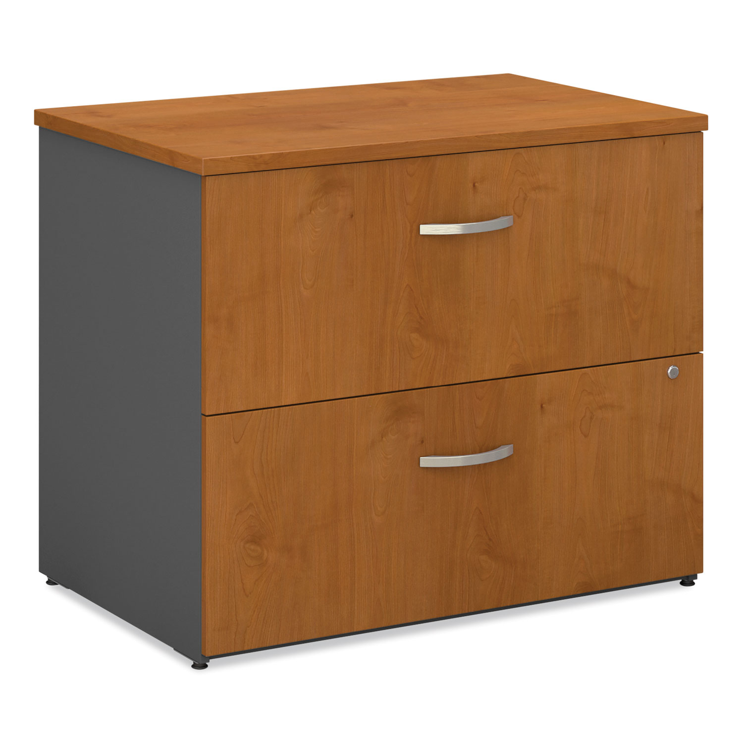 Series C Lateral File, 2 Legal/Letter/A4/A5-Size File Drawers, Natural Cherry/Graphite Gray, 35.75″ x 23.38″ x 29.88″