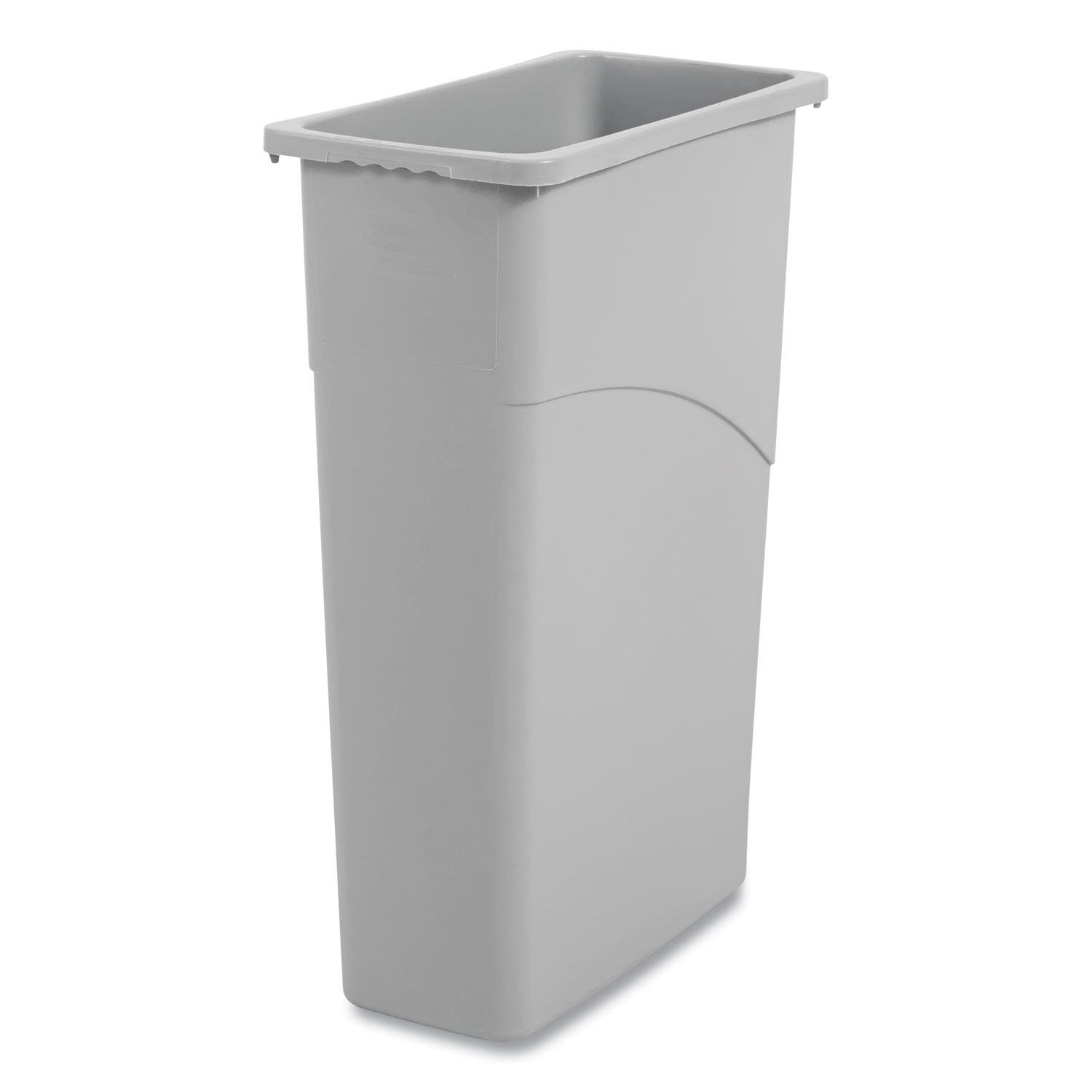 Slim Open Top Trash Can, 23 gal, Plastic, Black - Zerbee