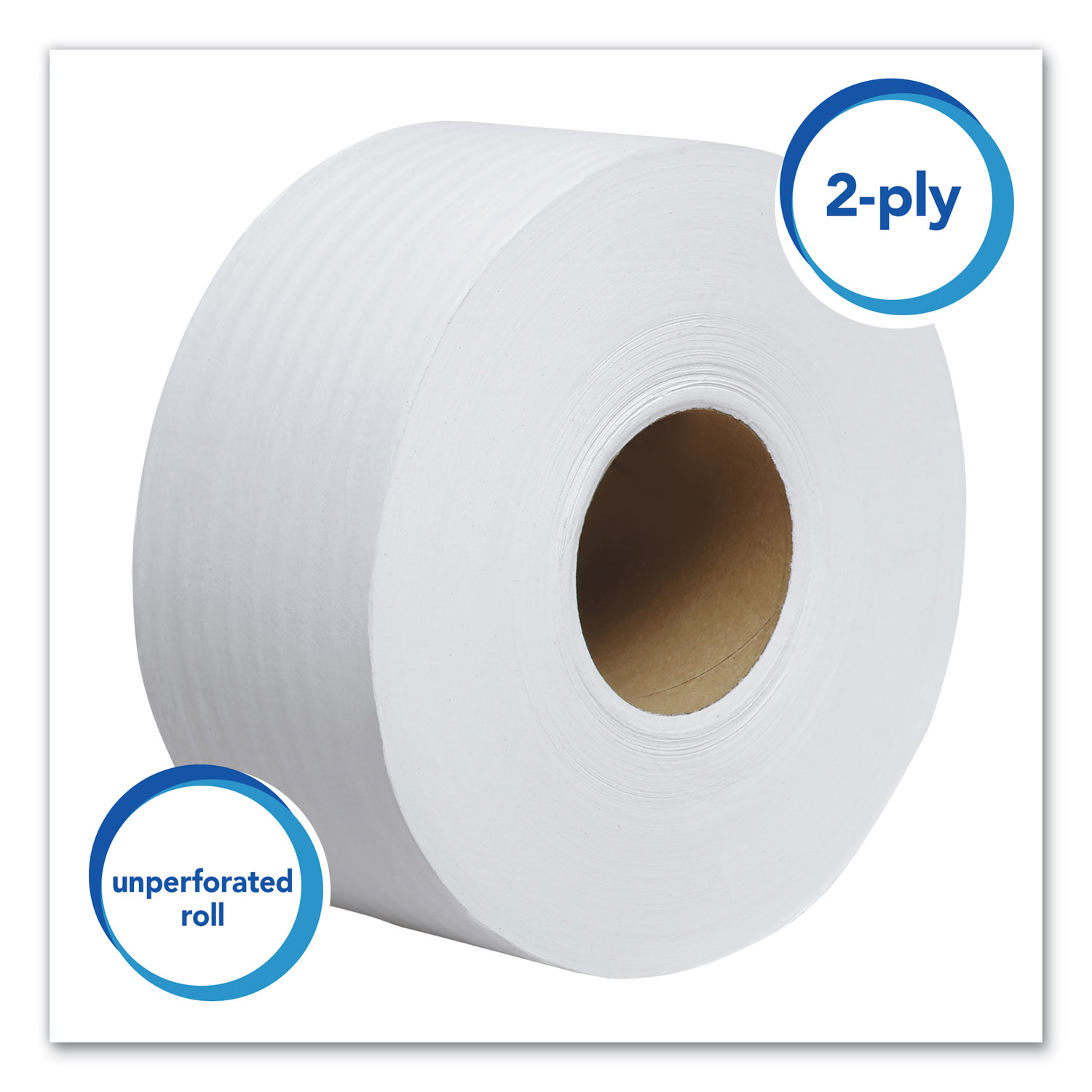 Essential JRT Jumbo Roll Bathroom Tissue, Septic Safe, 2-Ply, White, 3. ...