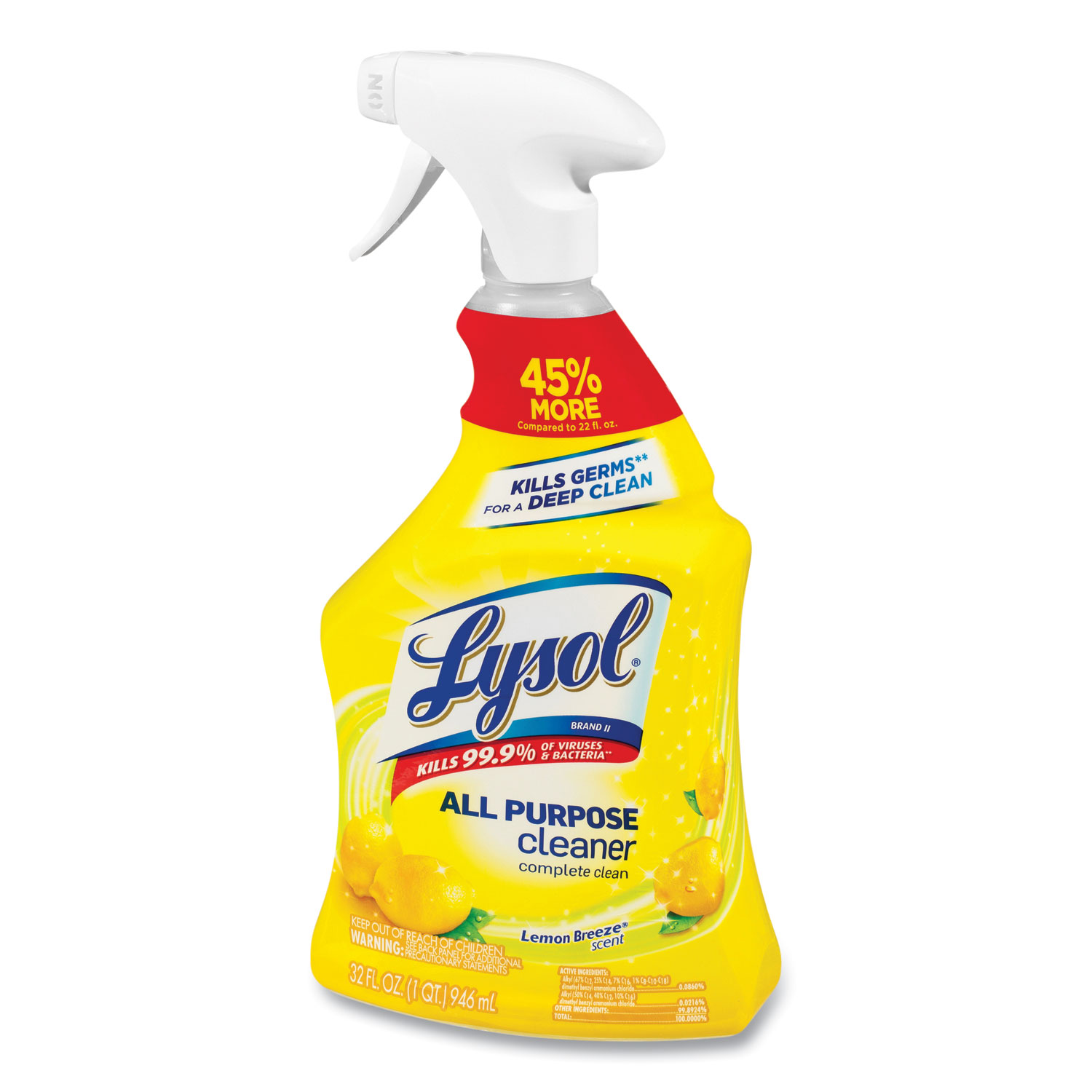 Lysol® All Purpose Cleaner 32 oz, Lemon Breeze Clearfield Wholesale