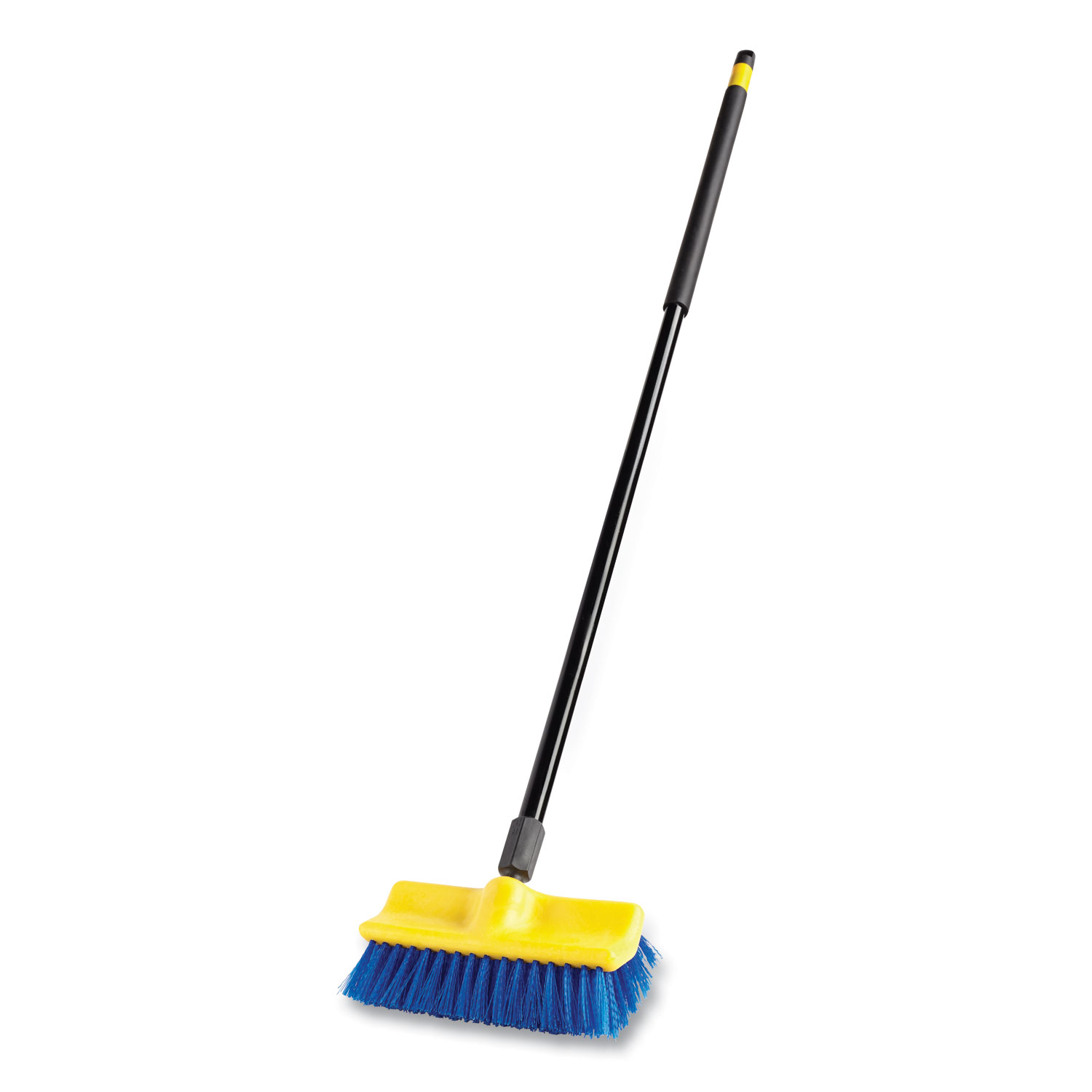 O-Cedar Bi-Level Floor Scrub Brush Polypro Bristles 10 Block 54Handle Beige/Black