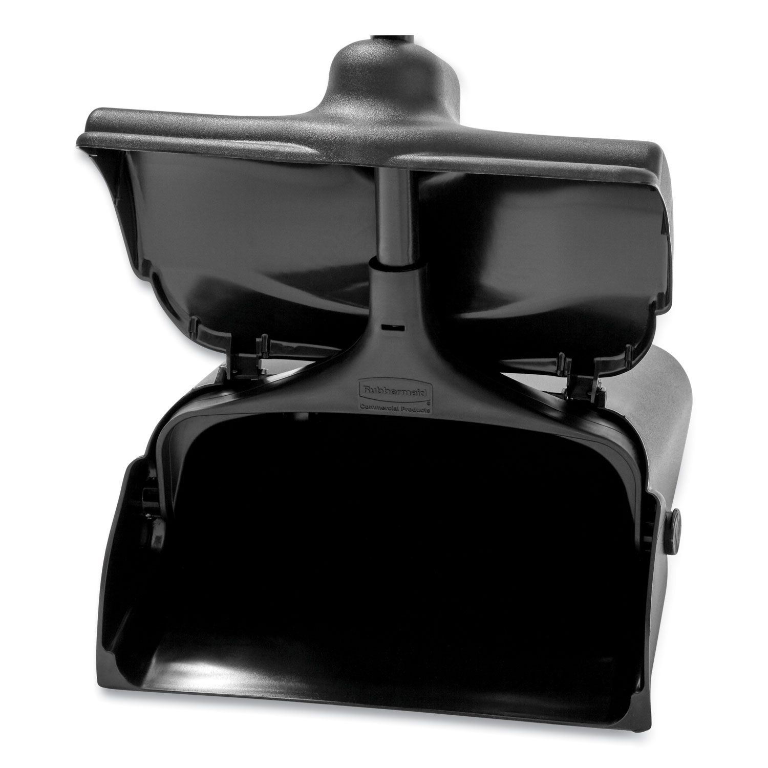 Lobby Pro Upright Dustpan, with Cover, 12.5w x 37h, Plastic Pan/Metal  Handle, Black - mastersupplyonline