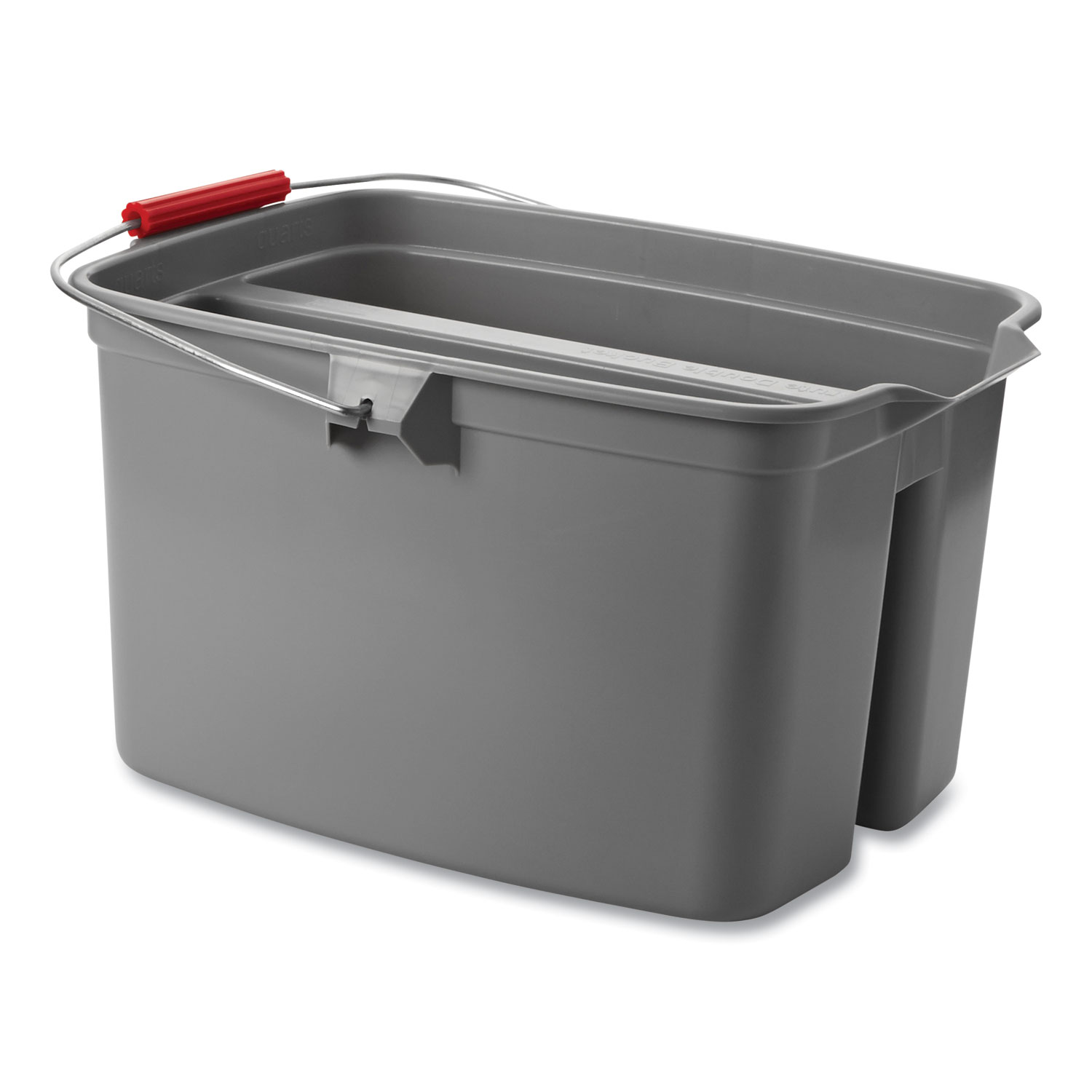 10 Quart Plastic Utility Pail, Plastic, Gray, 10.5 dia