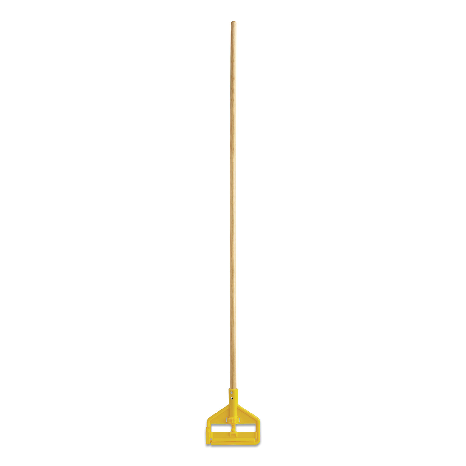 Rubbermaid Commercial Products 54 in. Invader Fiberglass Side-Gate Wet-Mop Handle - Gray & Yellow