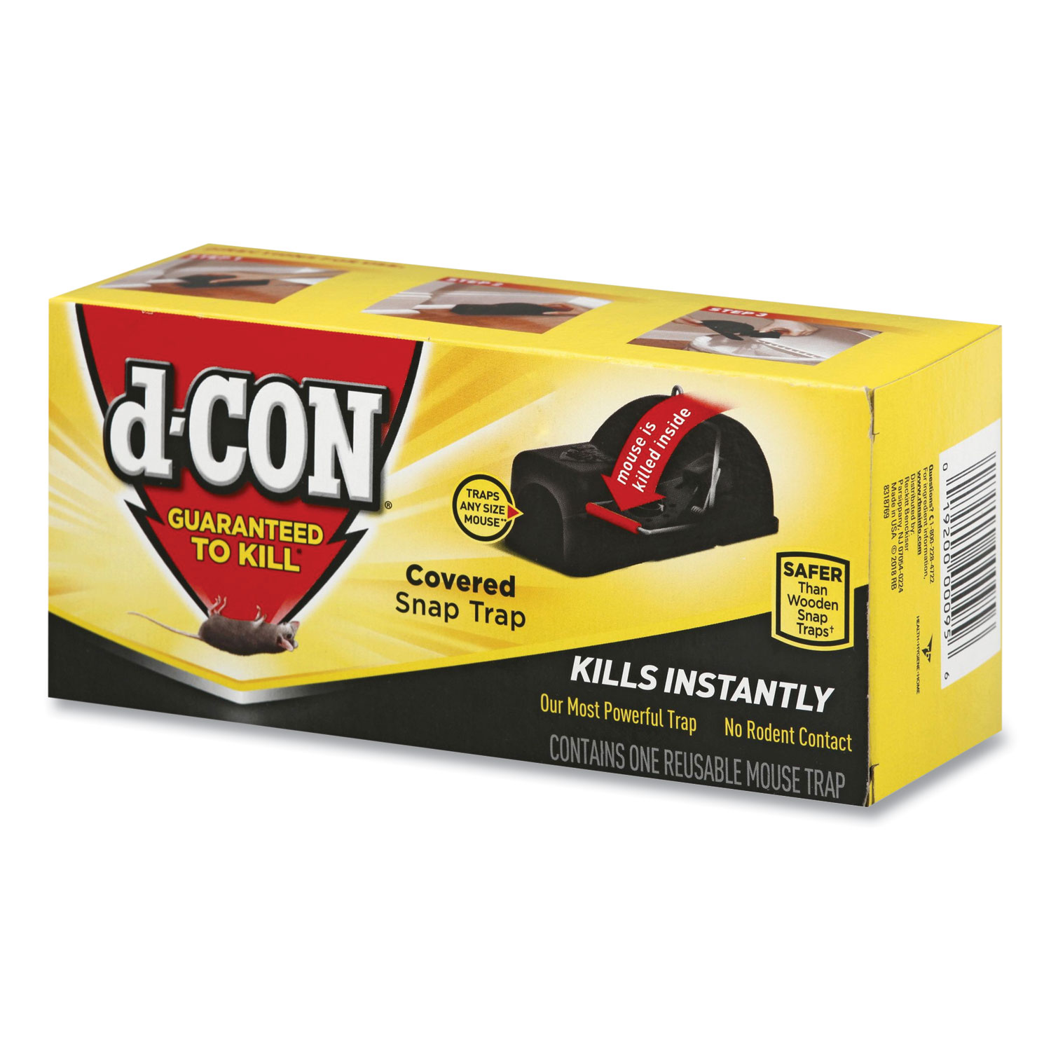 D Con Mouse Trap, Kills Mice,Guaranteed to Kill, 2 Ea, 3 Pack 