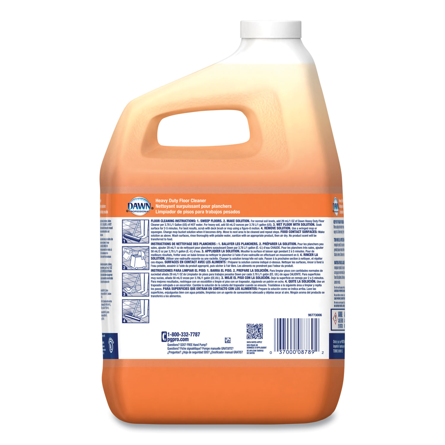 Dawn® Professional HeavyDuty Floor Cleaner, Neutral Scent, 1 gal