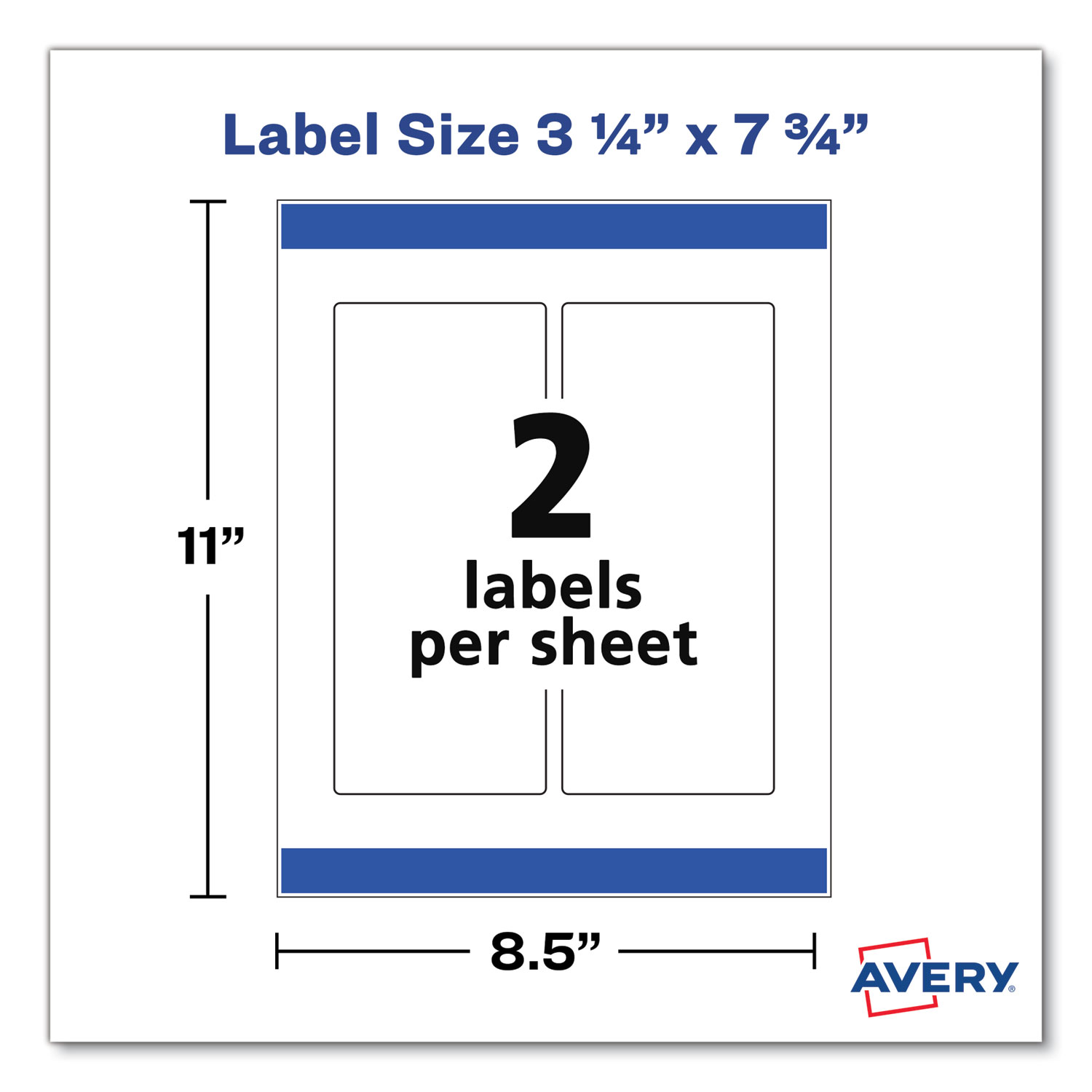 Avery?? Durable WaterResistant Wraparound Labels w/ Sure Feed, 3.25 x 7