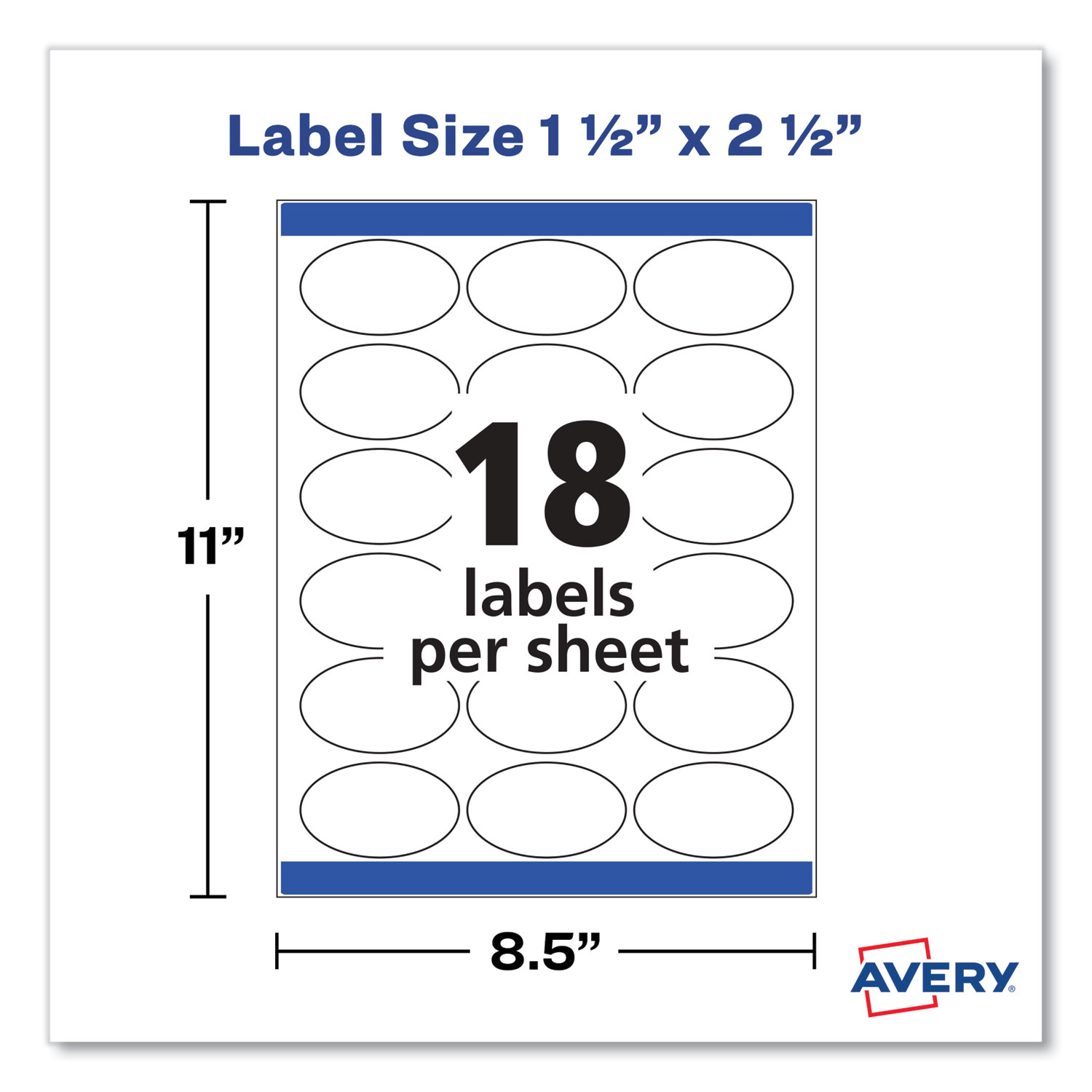 AVE22804 Avery Oval True Print Easy Peel Labels - Zuma