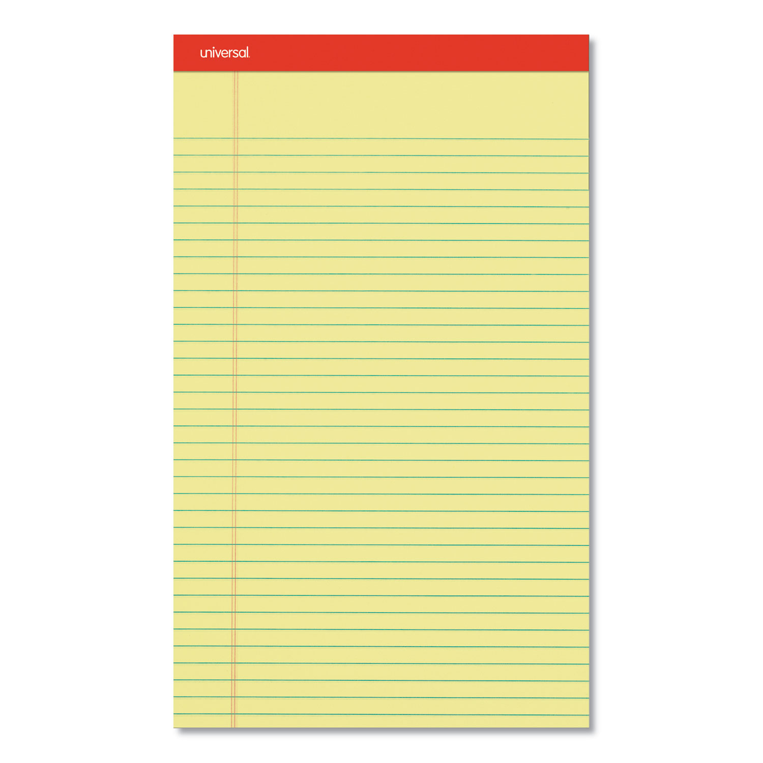 Perforated Ruled Writing Pads, Wide/Legal Rule, 8.5 x 14, Canary, 50 ...