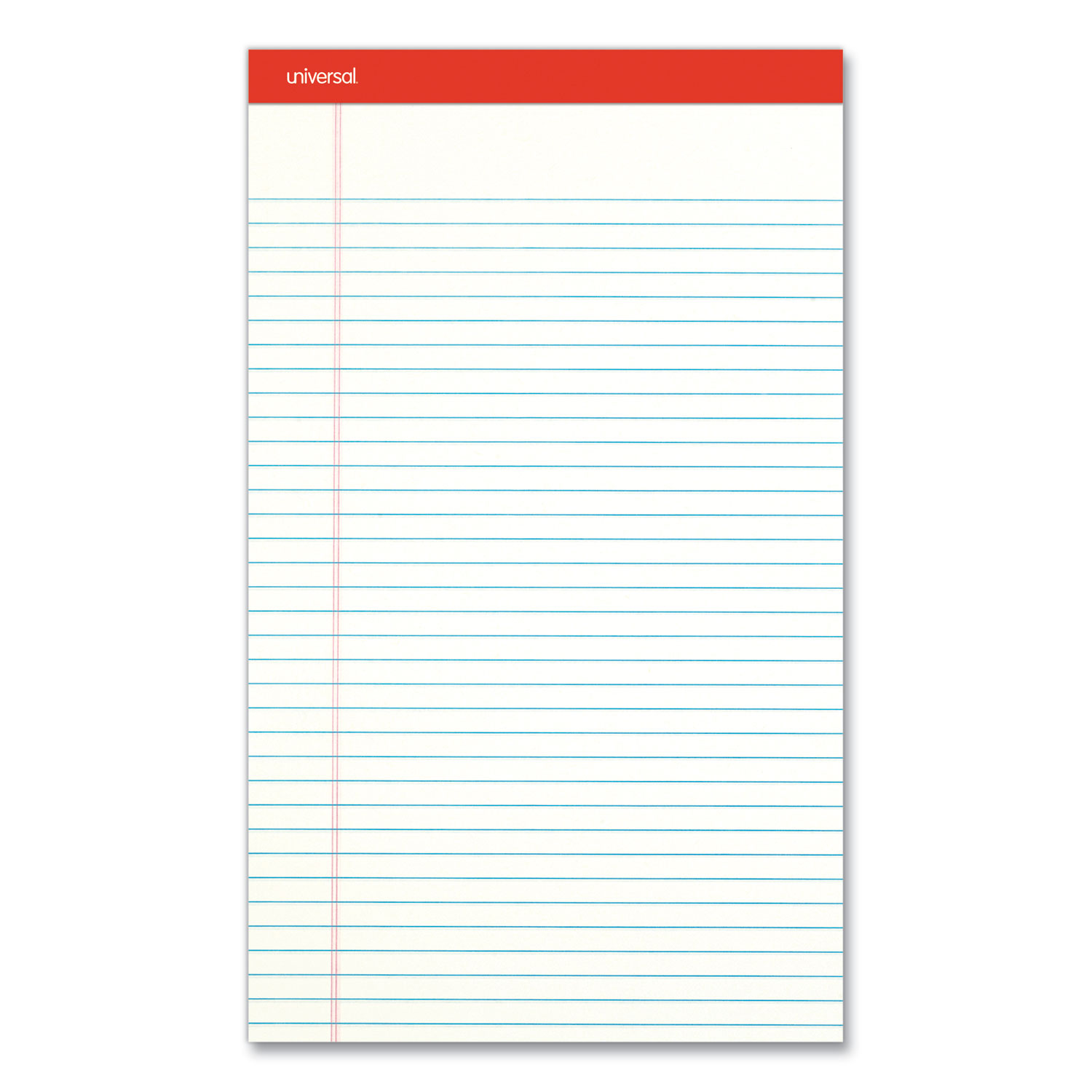 Perforated Ruled Writing Pads, Wide/Legal Rule, 8.5 x 14, White, 50 ...