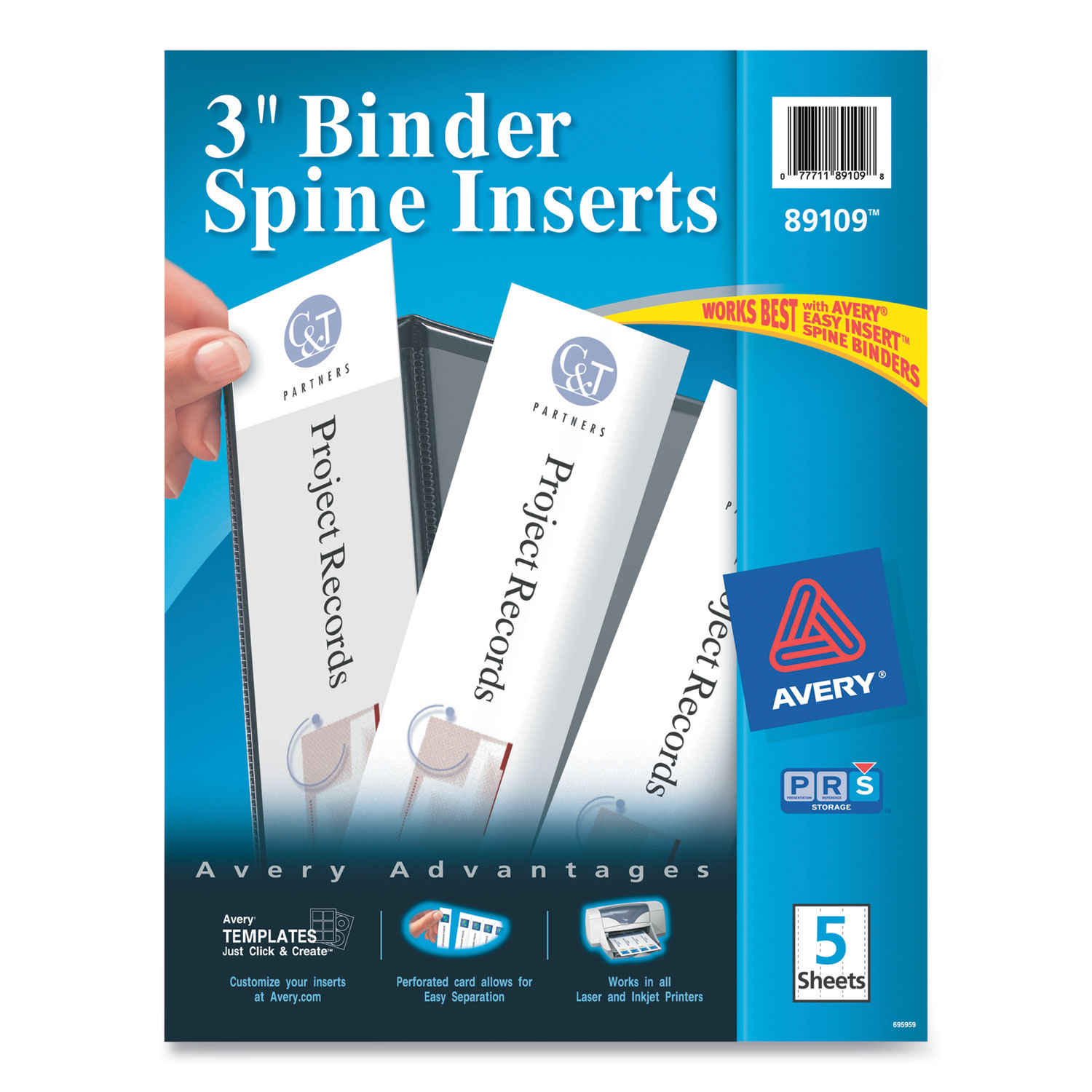 Binder Spine Inserts, 3