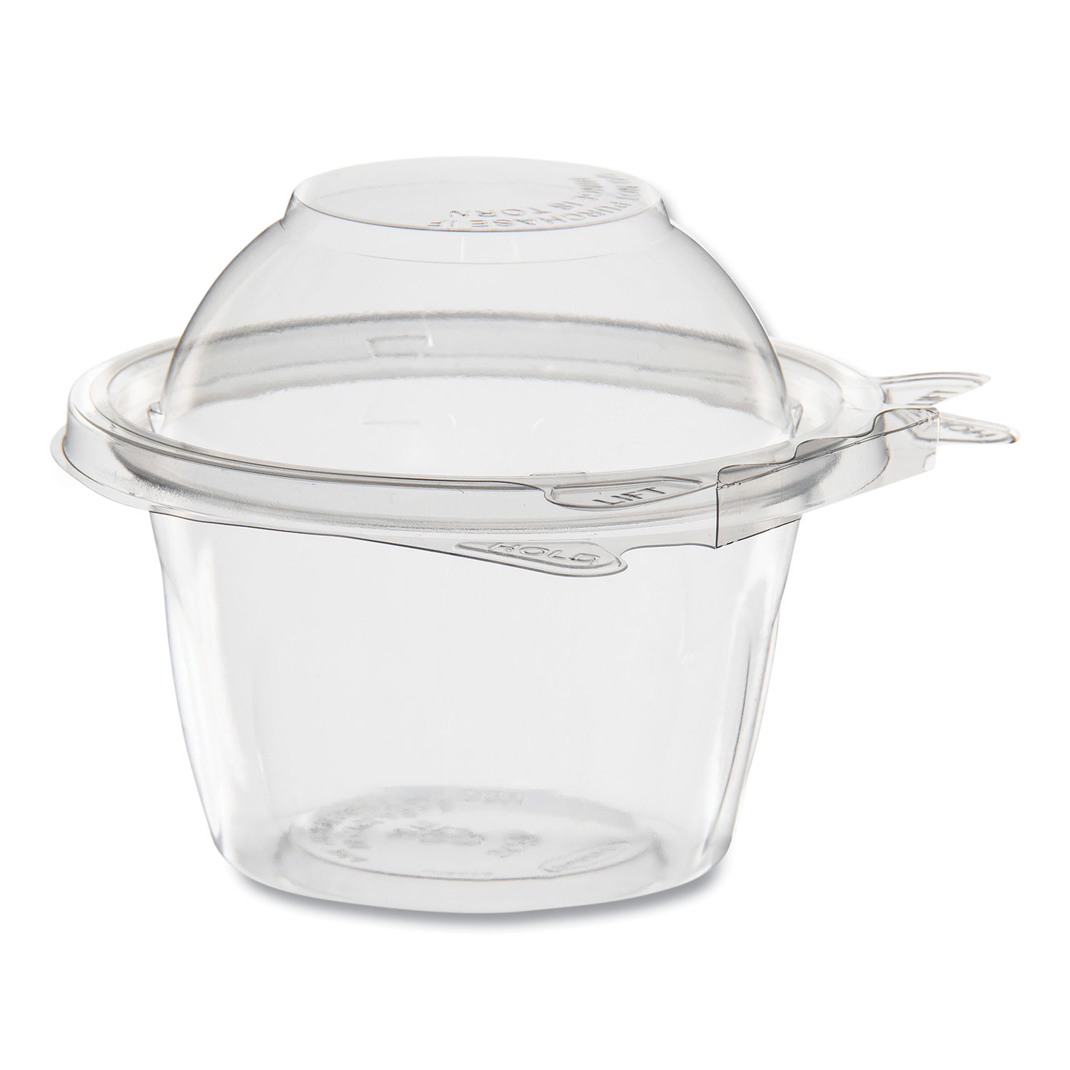 ClearPac SafeSeal Tamper-Resistant, Tamper-Evident Containers, Snack Cup, Domed Lid, 8 oz, Clear, Plastic, 272/Carton