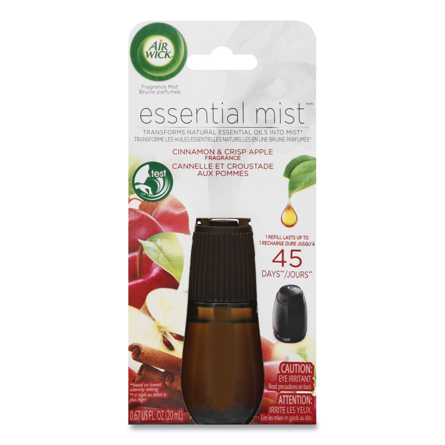 Air Wick Essential Mist, Essential Oils Diffuser, (Diffuser + 1 Refill),  Apple Cinnamon Medley, Fall scent, Fall spray, Air Freshener, Packaging May