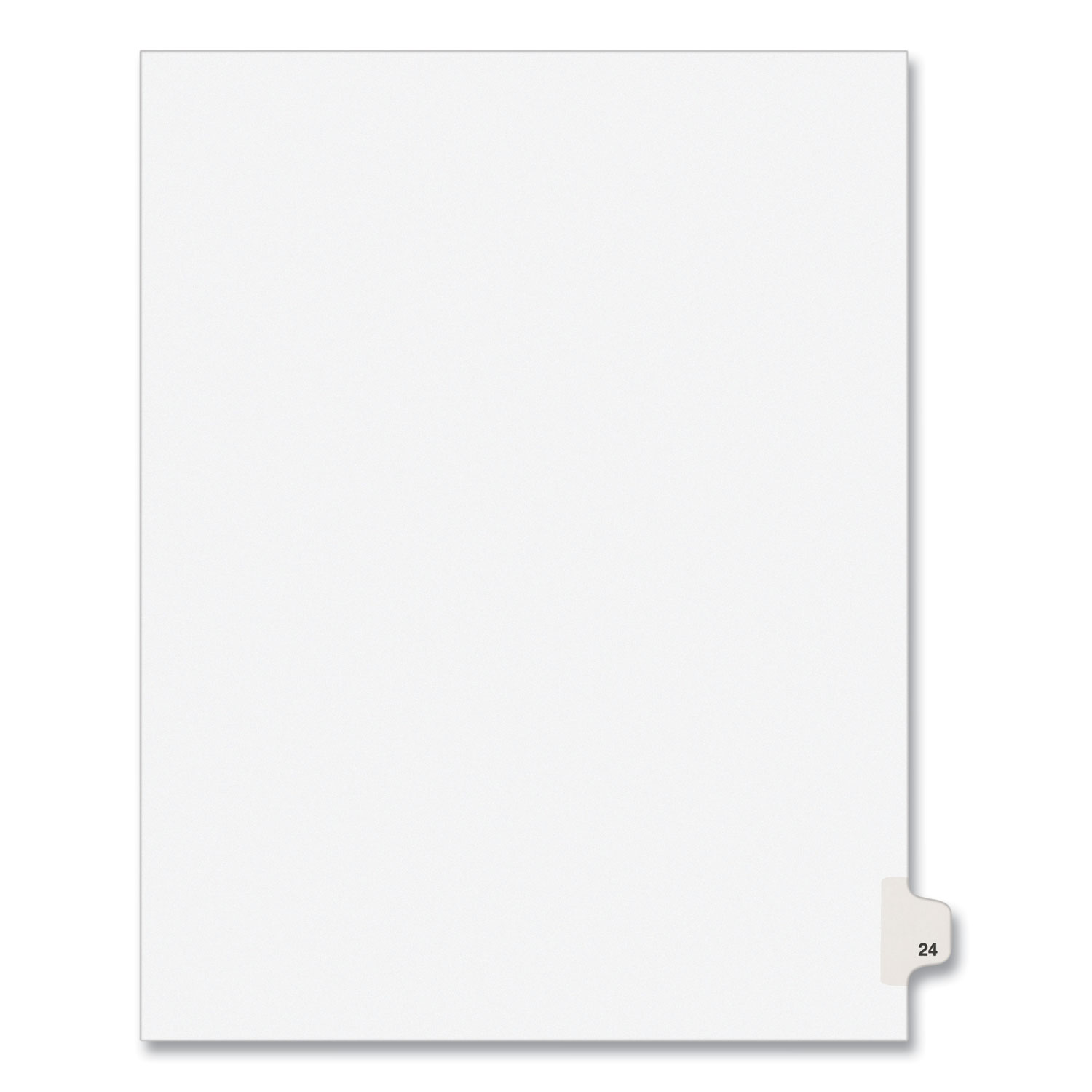 Preprinted Legal Exhibit Side Tab Index Dividers, Avery Style, 10-Tab, 24, 11 x 8.5, White, 25/Pack, (1024)