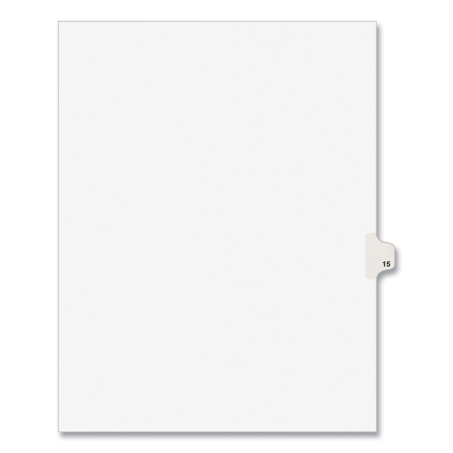 Preprinted Legal Exhibit Side Tab Index Dividers, Avery Style, 10-Tab, 15, 11 x 8.5, White, 25/Pack