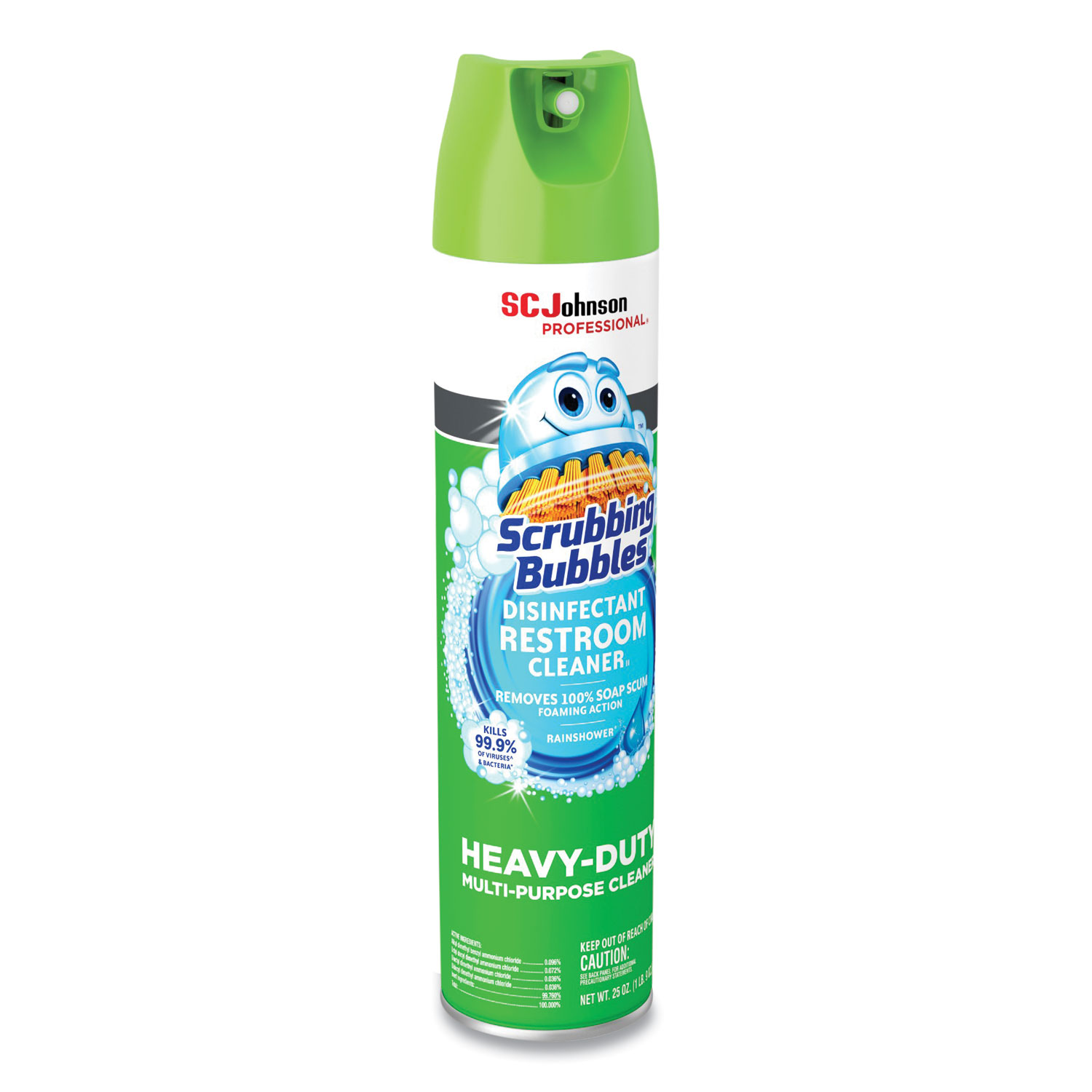 Disinfectant Restroom Cleaner II, Rain Shower Scent, 25 oz Aerosol