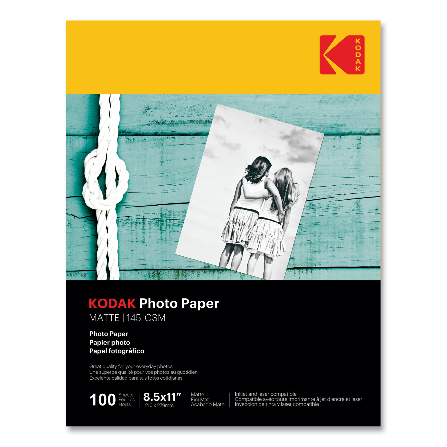 Photo Paper, 7.2 mil, 8.5 x 11, Matte White, 100/Pack