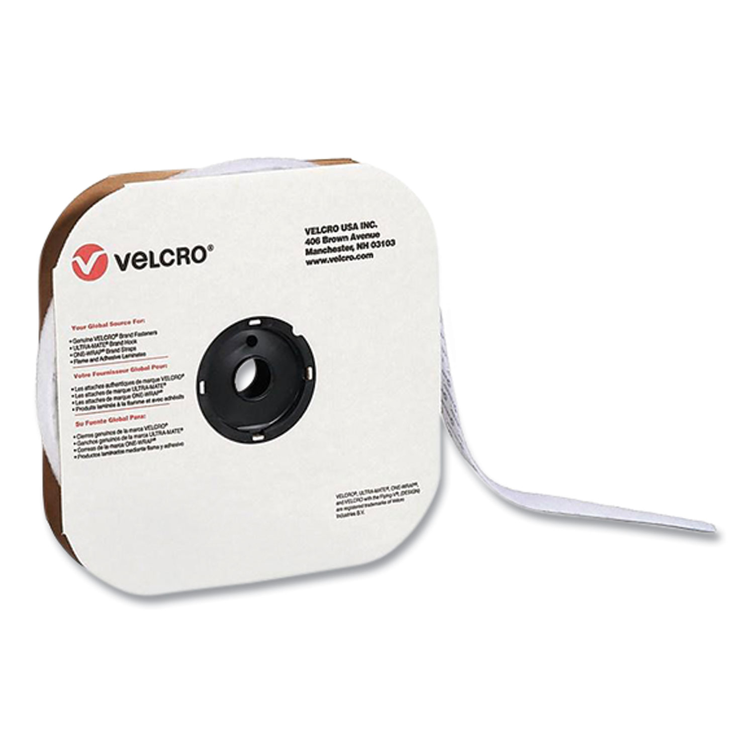 Velcro 3/4 x 5' White Sticky Back Tape