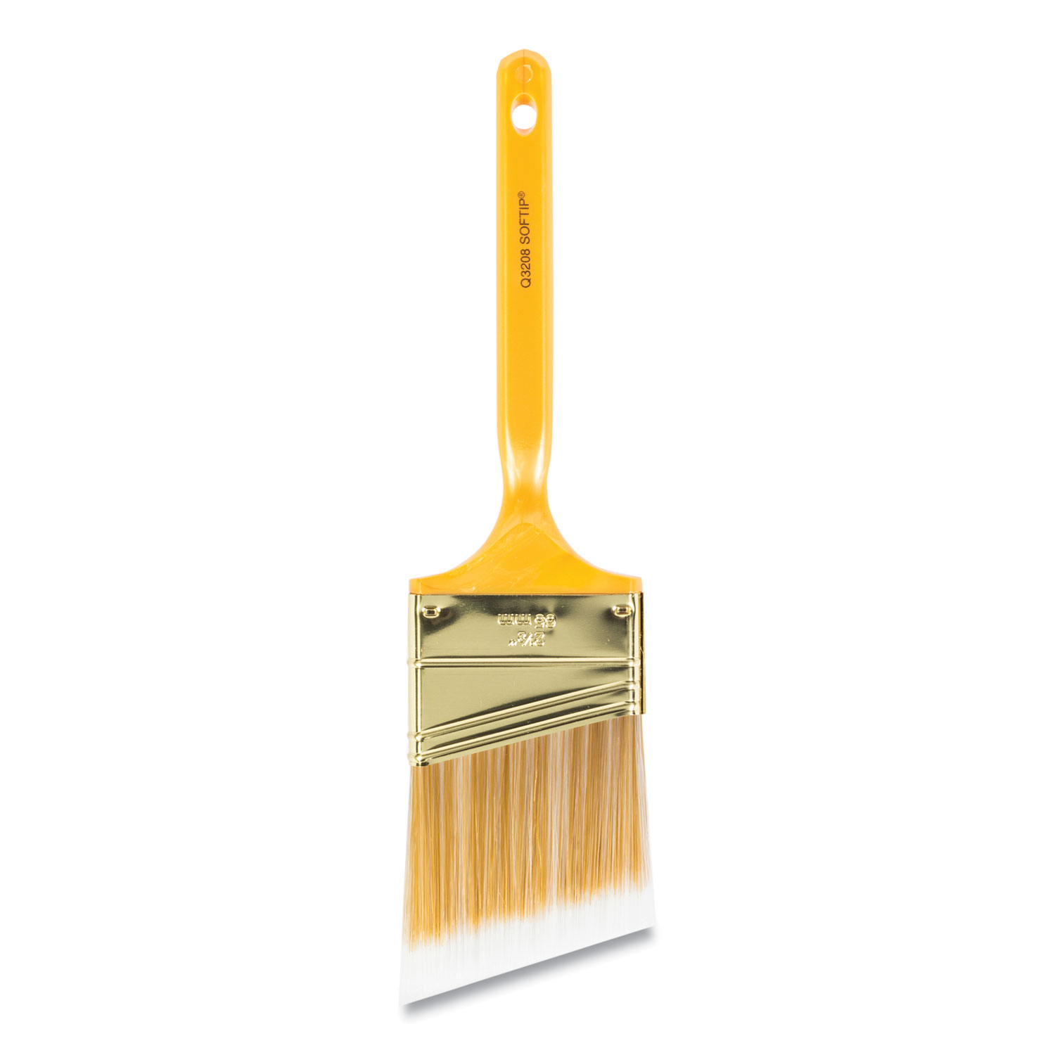 Softip Paint Brush, Nylon/Polyester Bristles, 2.5″ Wide, Angled Profile, Plastic Kaiser Handle