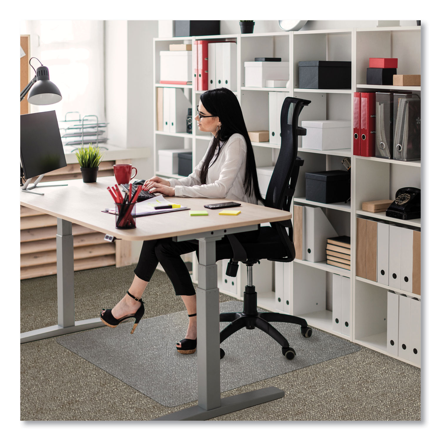 Deep pile chair online mat