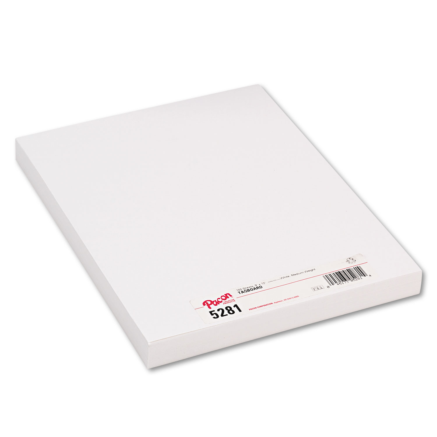Medium Weight Tagboard, 12 x 9, White, 100/Pack