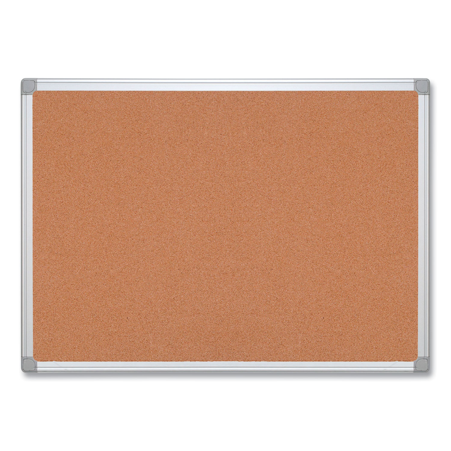 Earth Cork Board, 48″ x 36″, Tan Surface, Satin Aluminum Frame