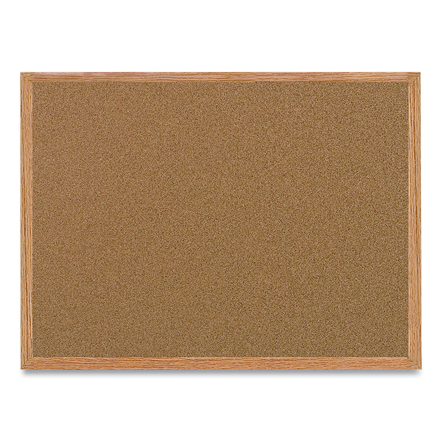Value Cork Board with Oak Frame, 48" x 96", Tan Surface, Natural Oak Frame