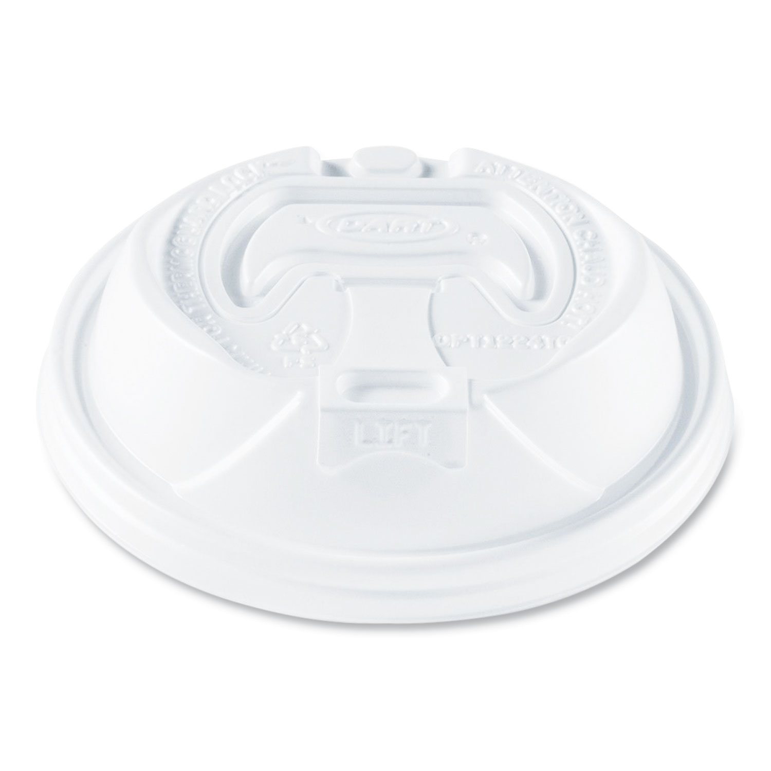 Optima Reclosable Lids for Paper Hot Cups, Fits 12 oz to 24 oz Hot Cups, Plastic, White, 1,200/Carton