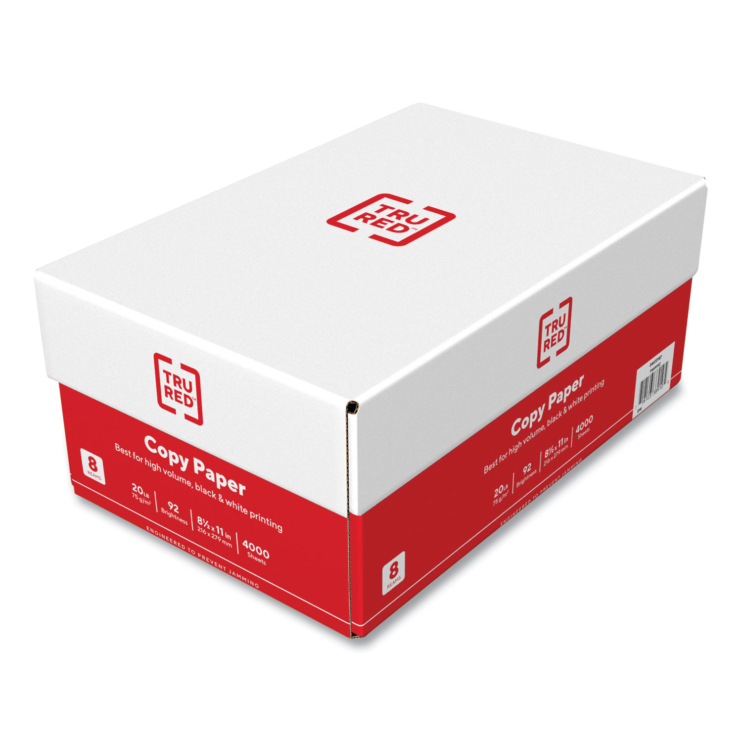 TRU RED™ Copy Paper, 92 Bright, 20 lb Bond Weight, 8.5 x 11, 500 Sheets