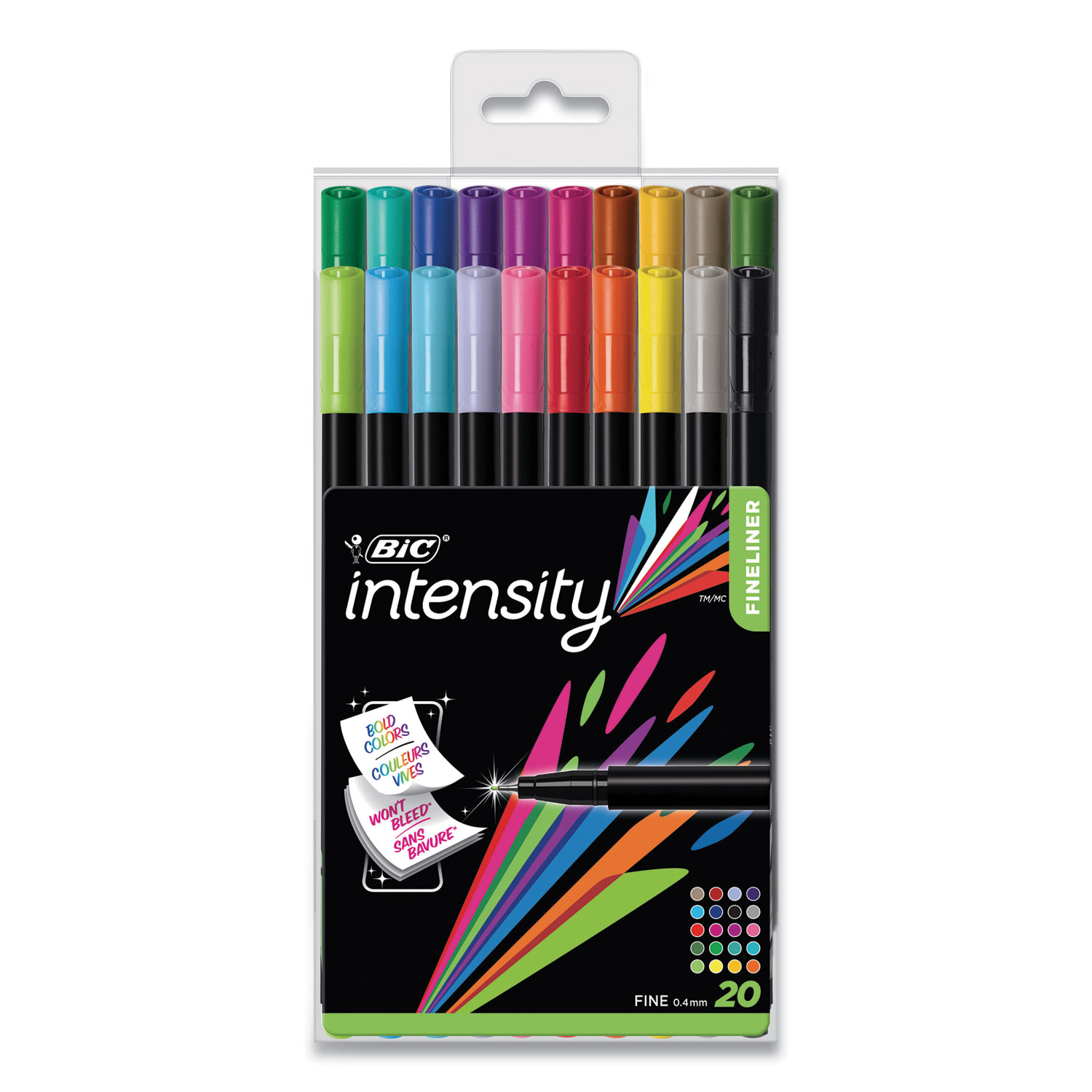  BIC Intensity Fineliner Marker Pen, Fine Point (0.5mm), Red  Marker, Clean & Crisp Writing, 12-Count : Permanent Markers : Office  Products