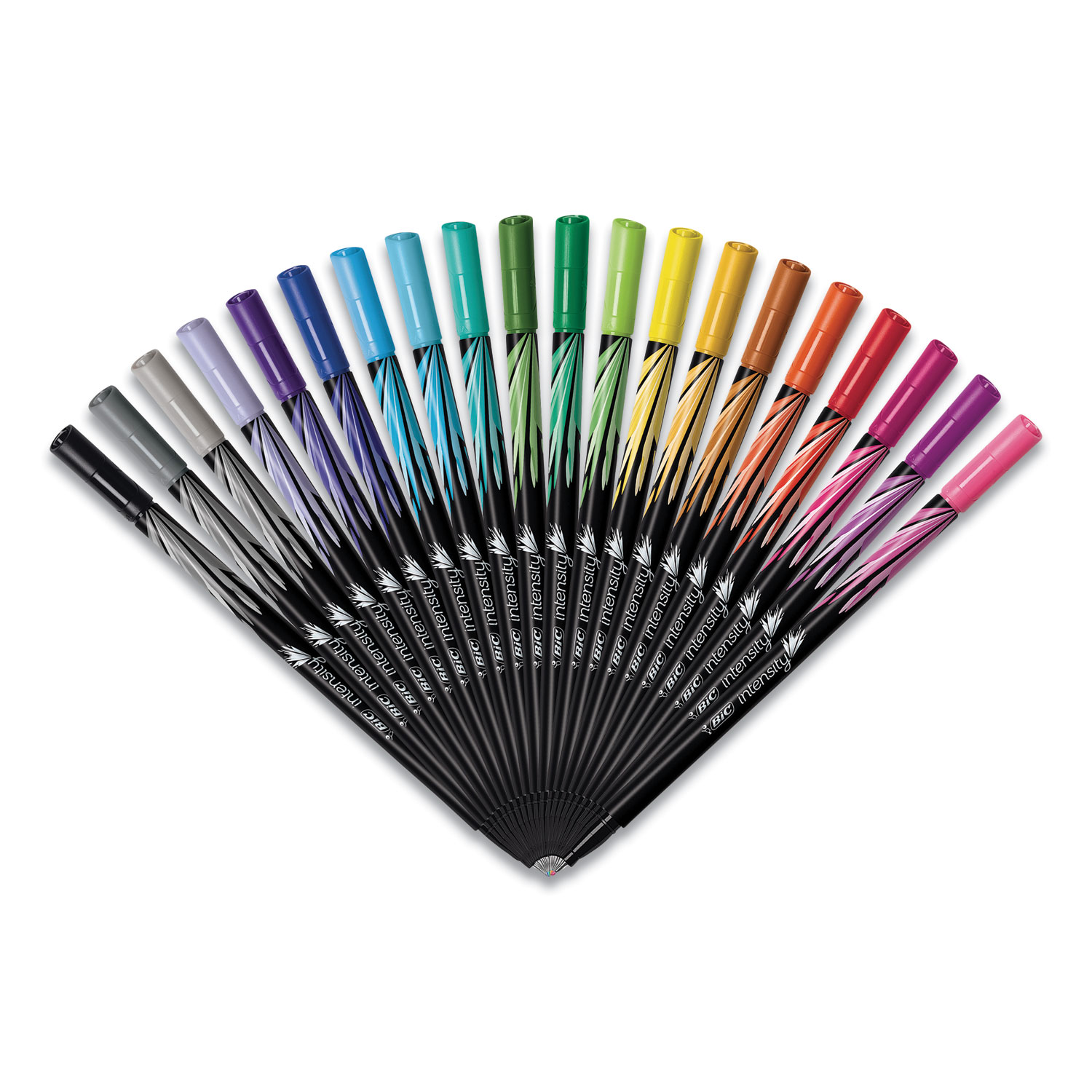 Emott Ever Fine Porous Point Pen, Stick, Fine 0.4 Mm, Assorted Ink Colors,  White Barrel, 40/Pack