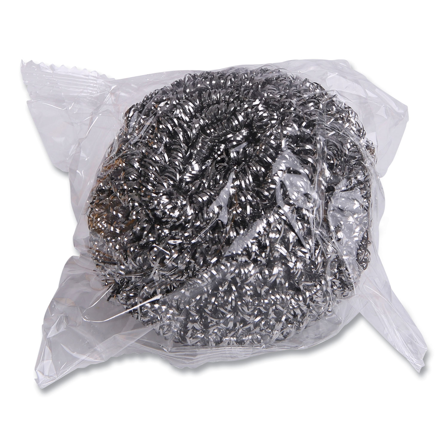 Stainless Steel Scrubber Sponge, Medium Size, (72/Carton)