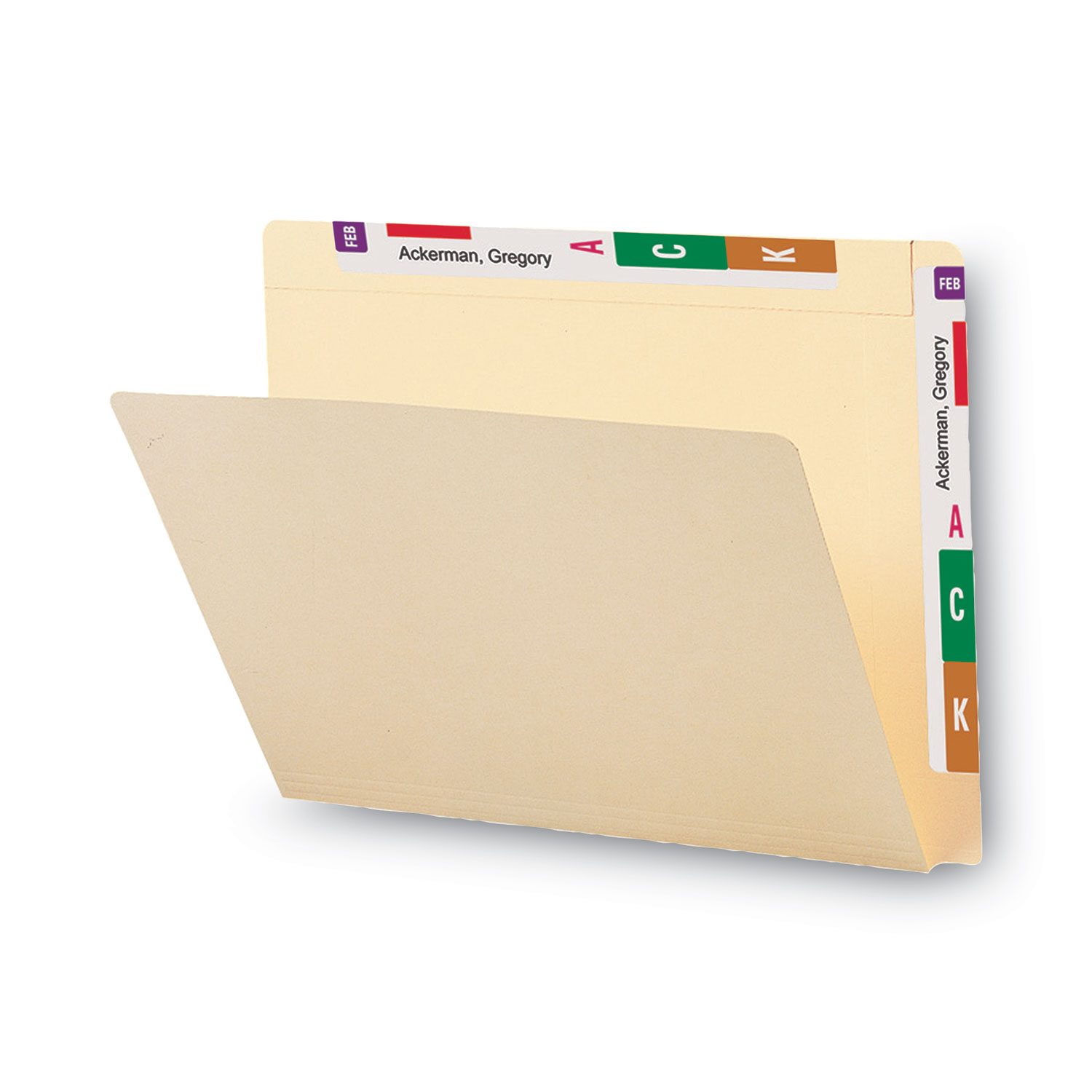 Self-Adhesive Folder Dividers with Twin-Prong Fasteners for Top/End Tab  Folders, 1 Fastener, Letter Size, Manila, 25/Pack - mastersupplyonline