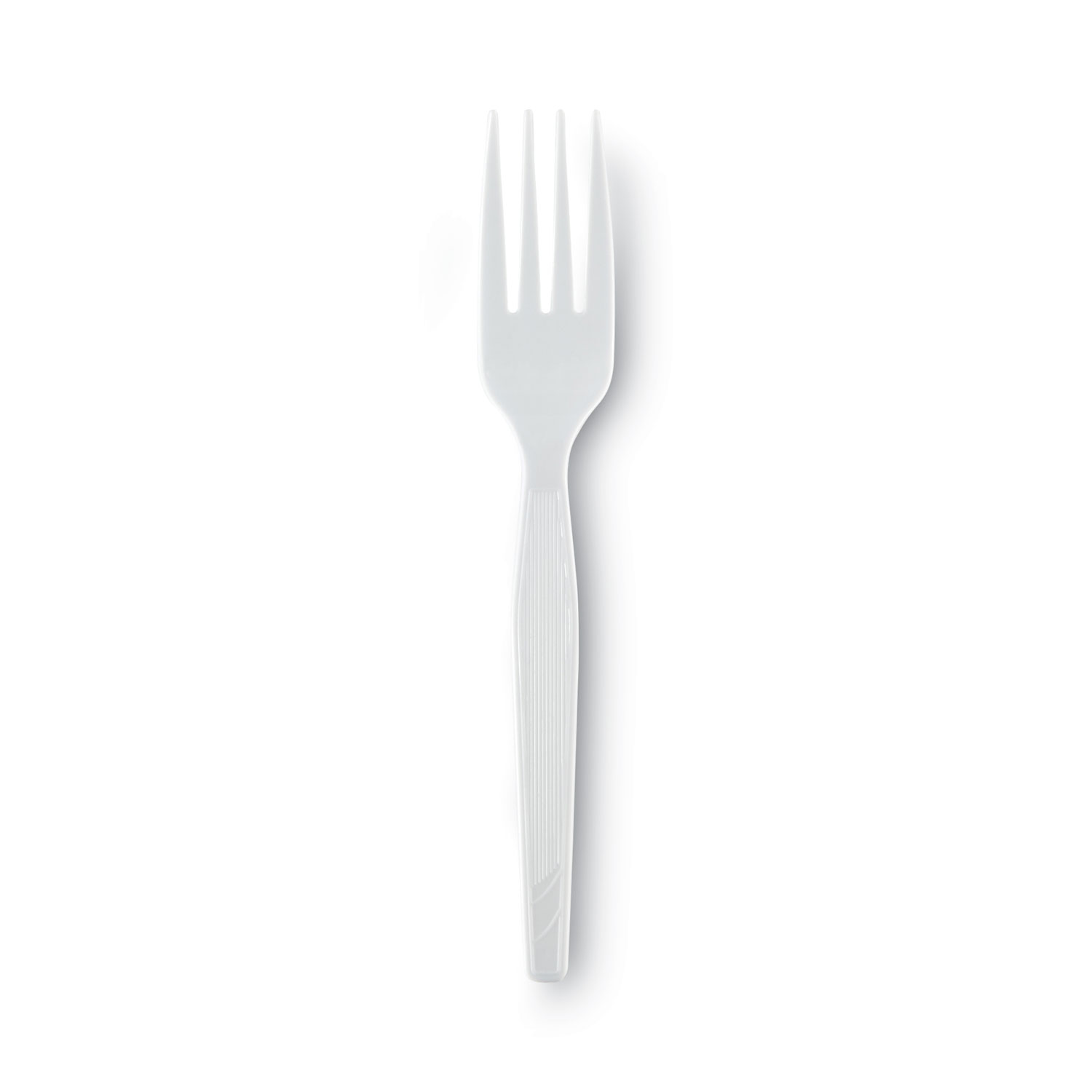 Plastic Cutlery, Heavy Mediumweight Forks, White, 1,000/Carton - Reparto