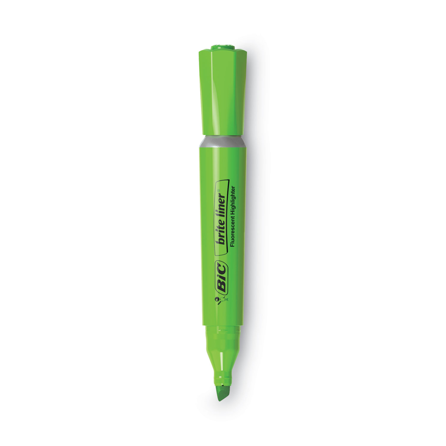 Bic Brite Liner Highlighter Chisel Tip Fluorescent Green Dozen