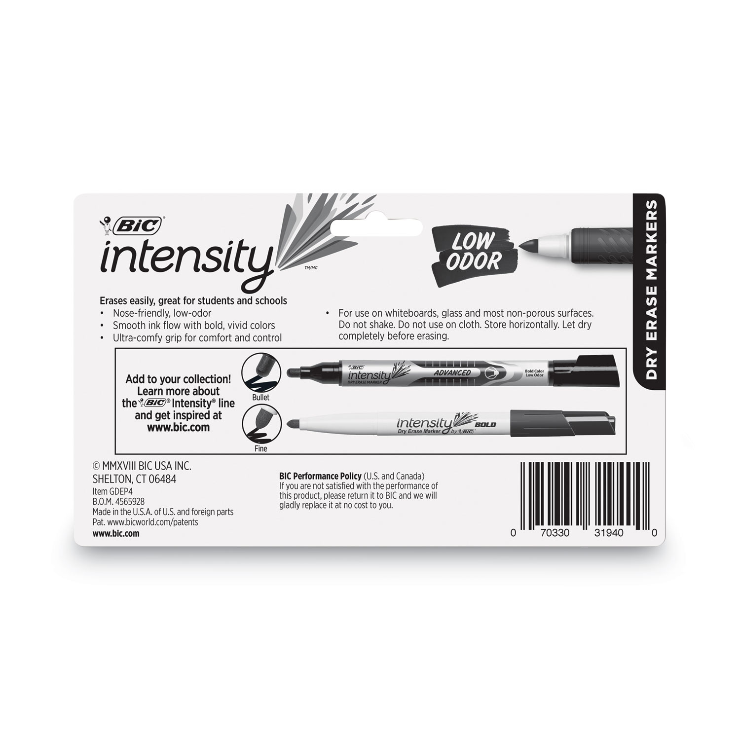 BIC Intensity Fine Point Whiteboard Marker - BICGDE11BE 