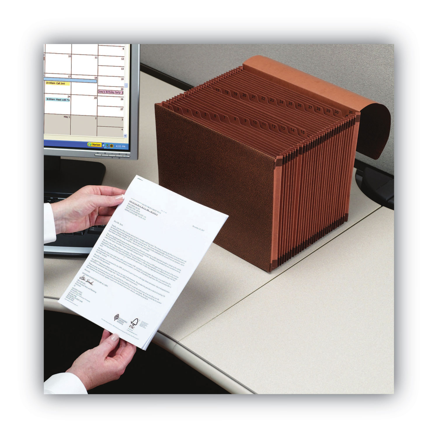 TUFF Expanding Wallet, 31 Sections, Elastic Cord Closure, 1/15Cut Tabs