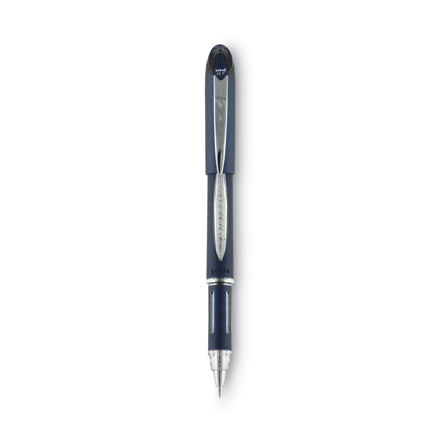 0.7 mm Pen Point Size Fine Pen Point Type Uni-Ball Jetstream Rollerball Pen Black Ink Blue Barrel 1 Each 