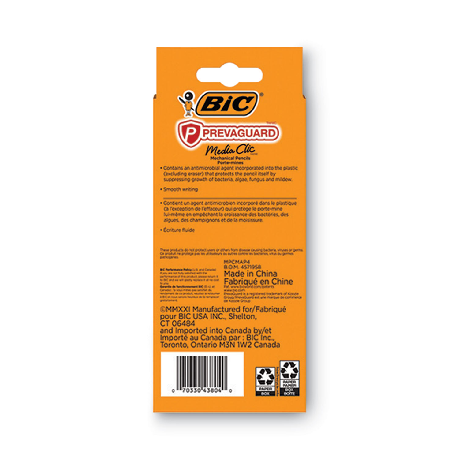 Advertising BIC PrevaGuard Media Clic Mechanical Pencils