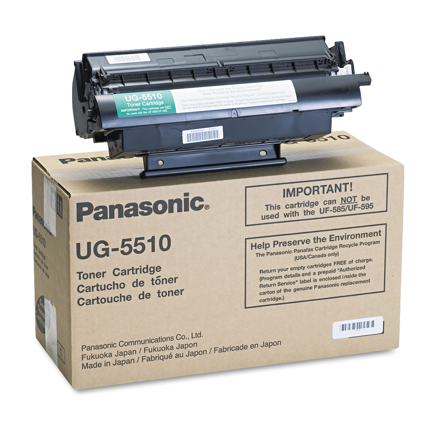  Panasonic UG5510 UG5510 Toner, 9000 Page-Yield, Black (PANUG5510) 