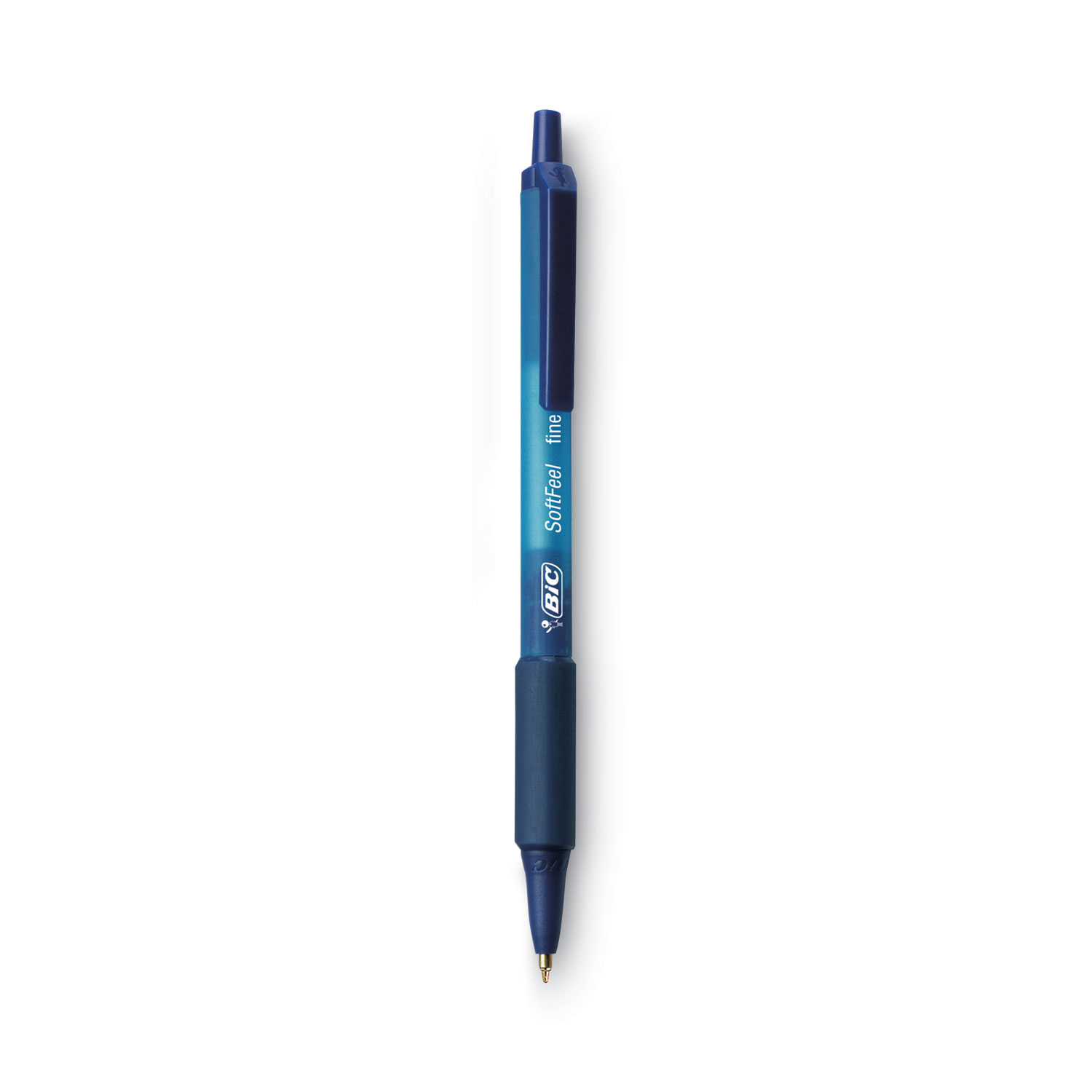 Soft Feel Ballpoint Pen, Retractable, Fine 0.8 mm, Blue Ink, Blue Barrel,  Dozen - SUPPLY66